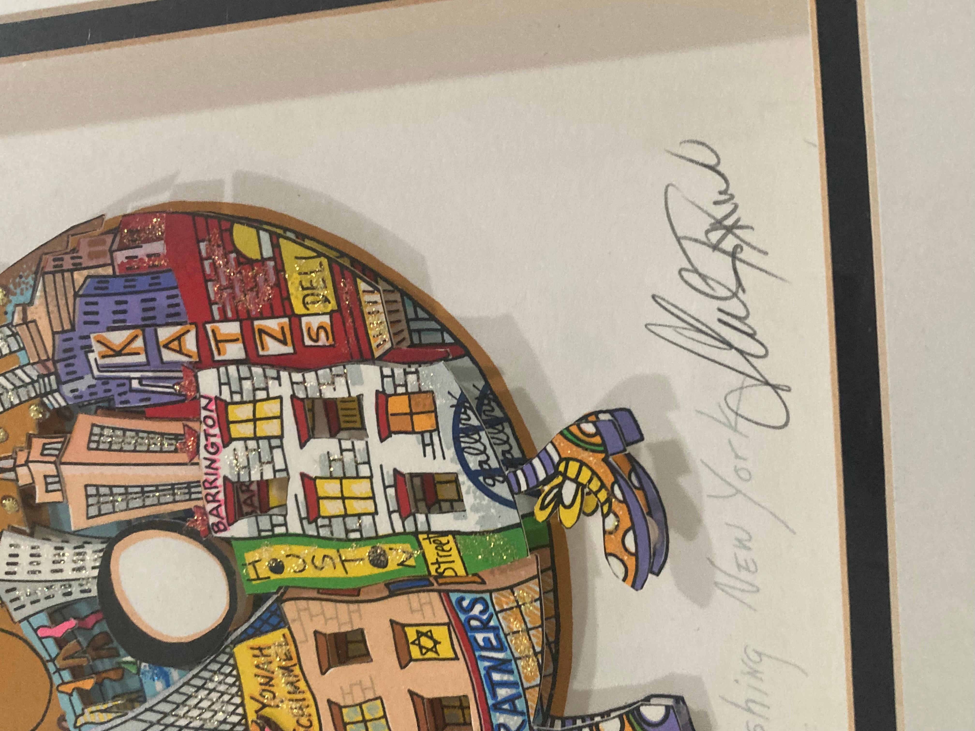 Charles Fazzino 3d Kunstwerk signiert und nummeriert. In gutem Zustand. Maße 16x15