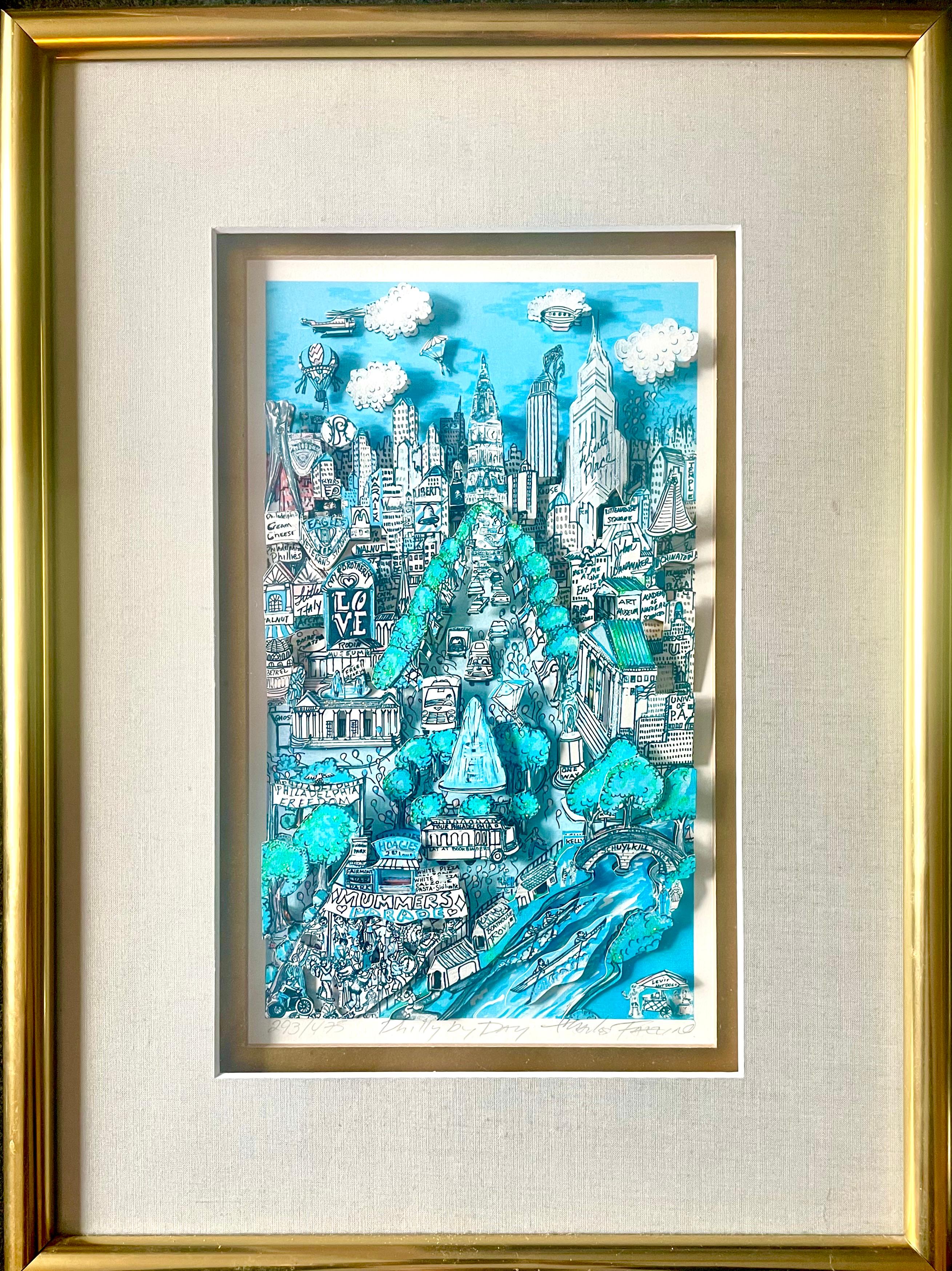 "Philly by Day" - Print by Charles Fazzino