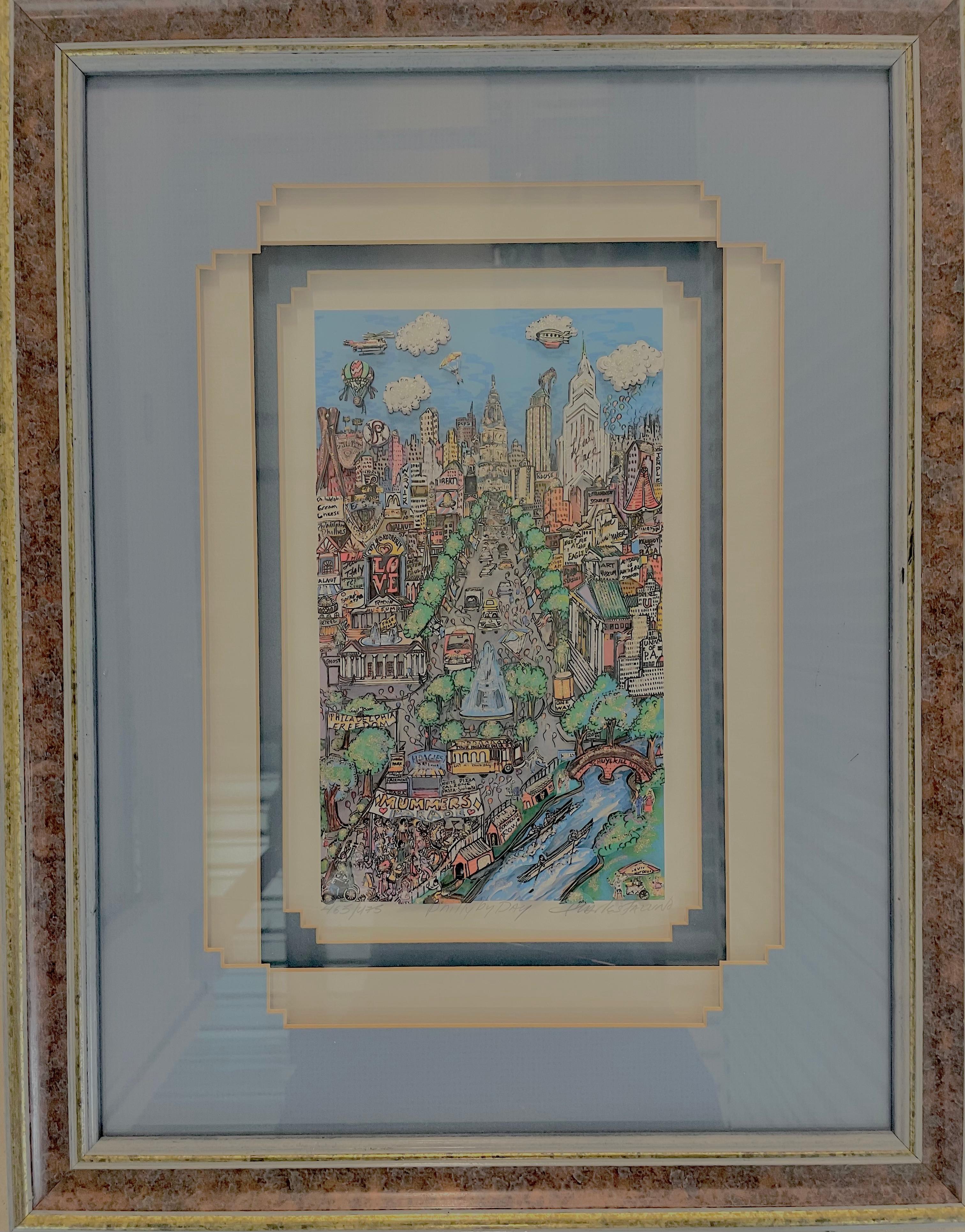"Filadelfia di giorno" - Print di Charles Fazzino