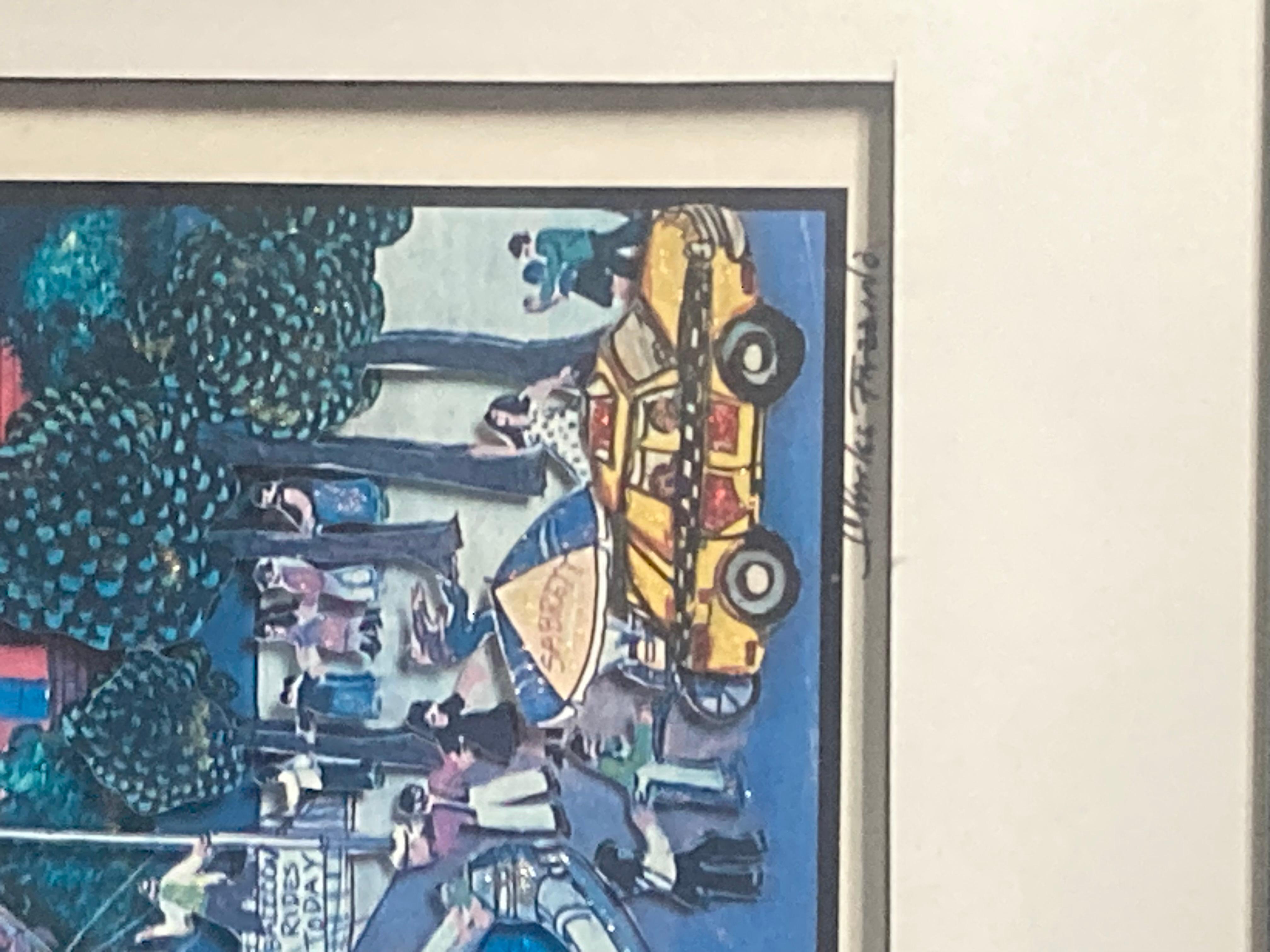 Charles Fazzino 3D Washington Square Park Greenwich Village firmado y numerado. En buen estado medidas 32x27
