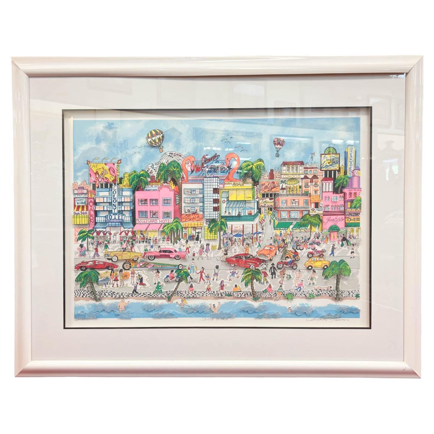 Charles Fazzino "South Beach", 1993 For Sale