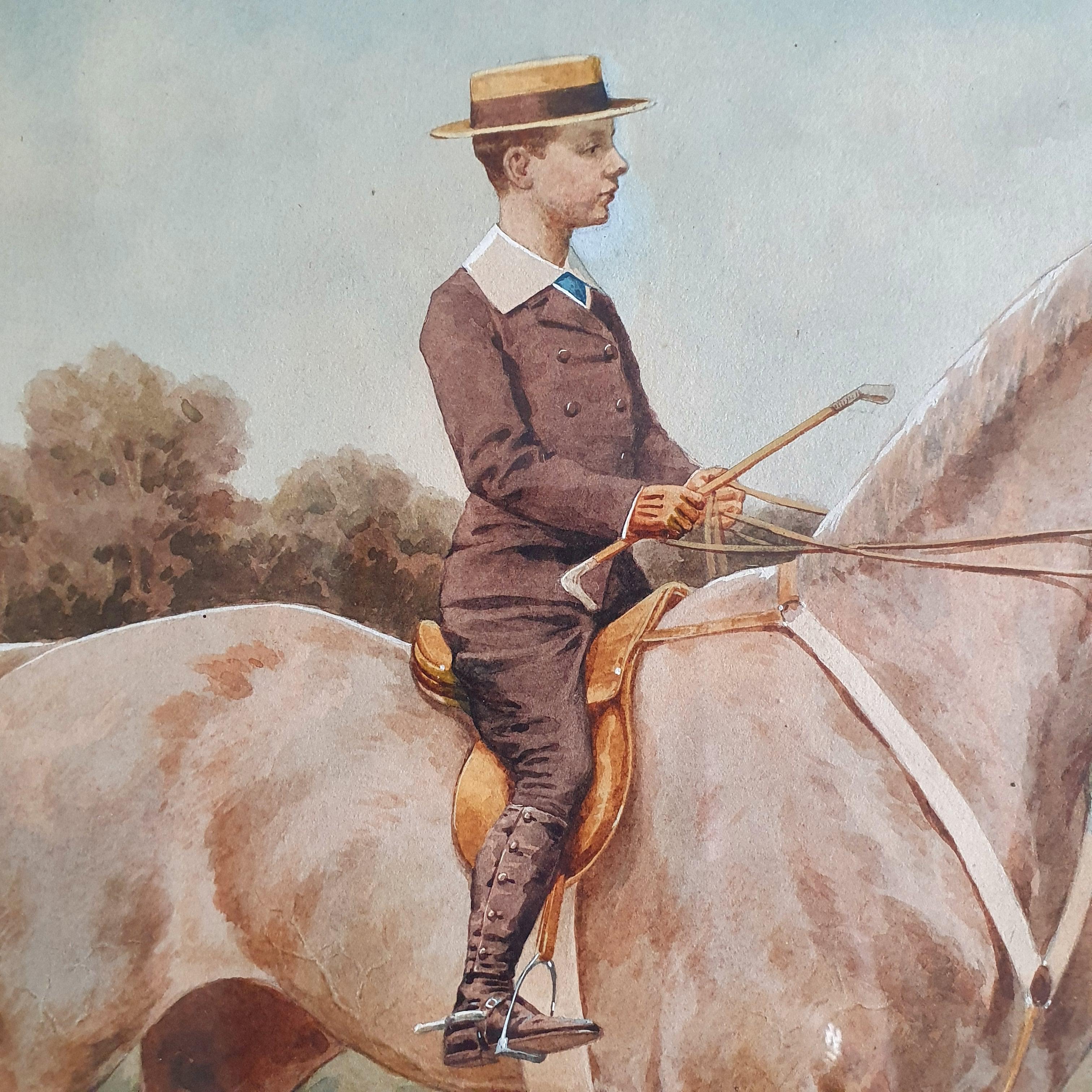 Sr. - Painting de Charles Ferdinand de Condamy
