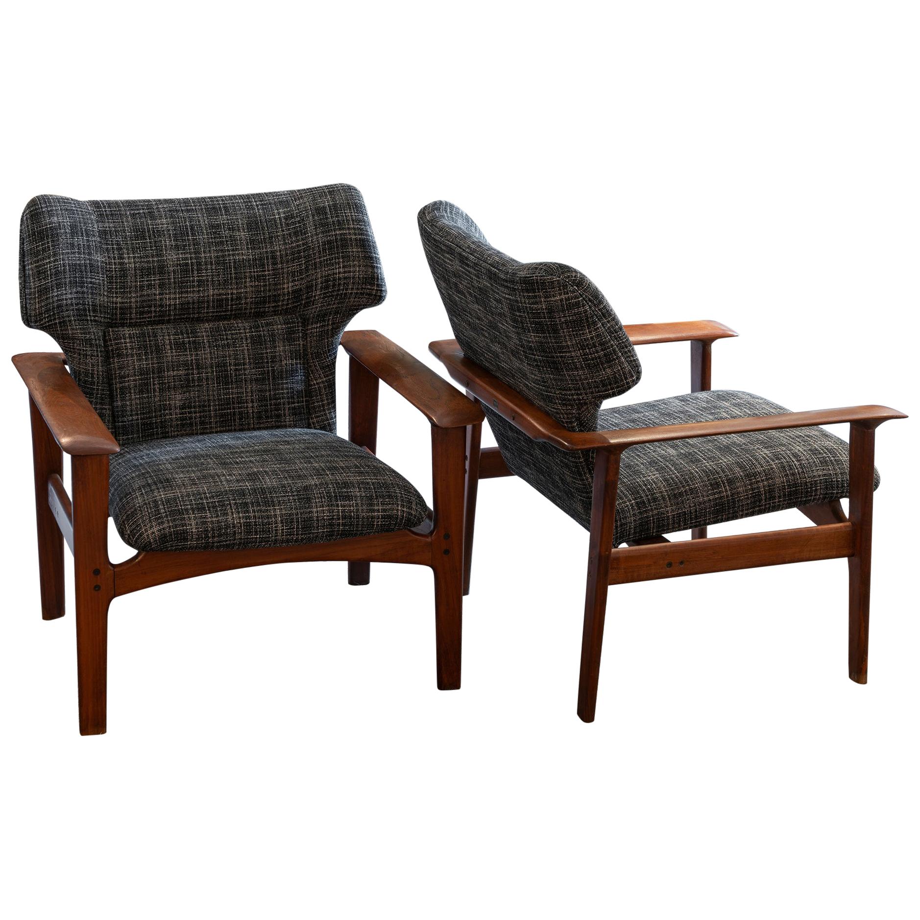 Charles F.Joosten and Carlo Zacconi Pair of Armchairs by Framar, Italy  1960s at 1stDibs