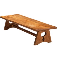 Table basse naturaliste Charles Fr̩ en orme massif