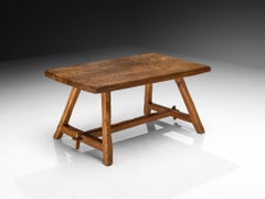 Charles Flandre Naturalistic Dining Table in Solid Elm