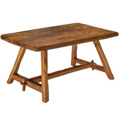 Charles Flandre Naturalistic Dining Table in Solid Elm