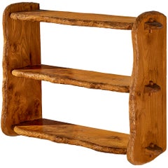 Charles Flandre Naturalistic Wall Mounted Shelf in Elm
