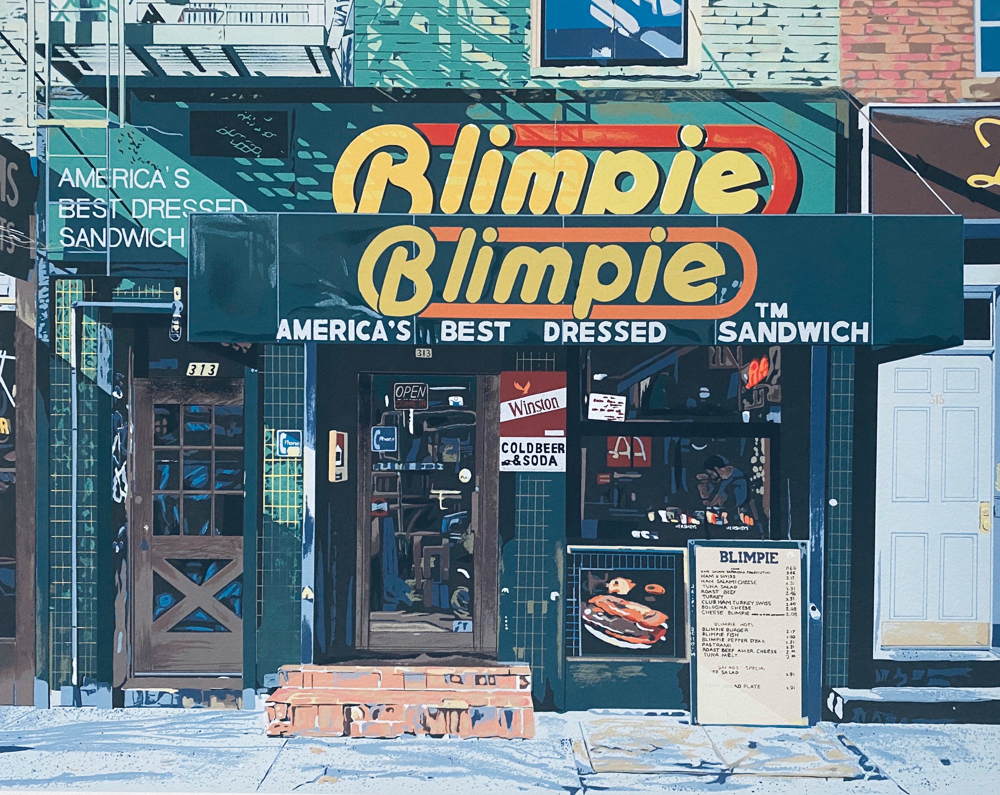 Blimpie, America's Best Dressed Sandwich Pop Art Foto Realistische Lithographie aus Seide – Print von Charles Ford