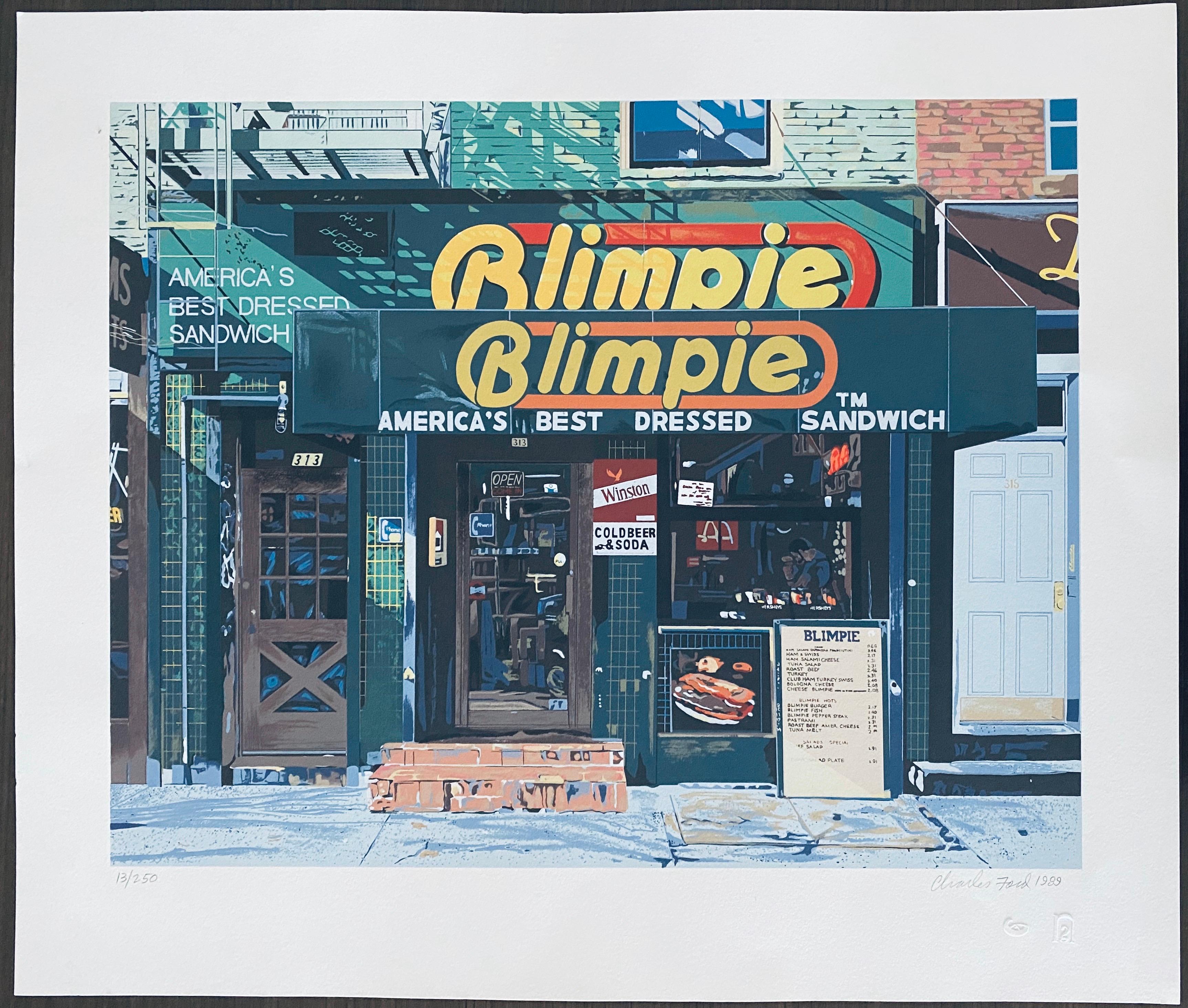 Blimpie, America's Best Dressed Sandwich Pop Art Foto Realistisches Siebdruck-Lithho aus Seide im Angebot 4