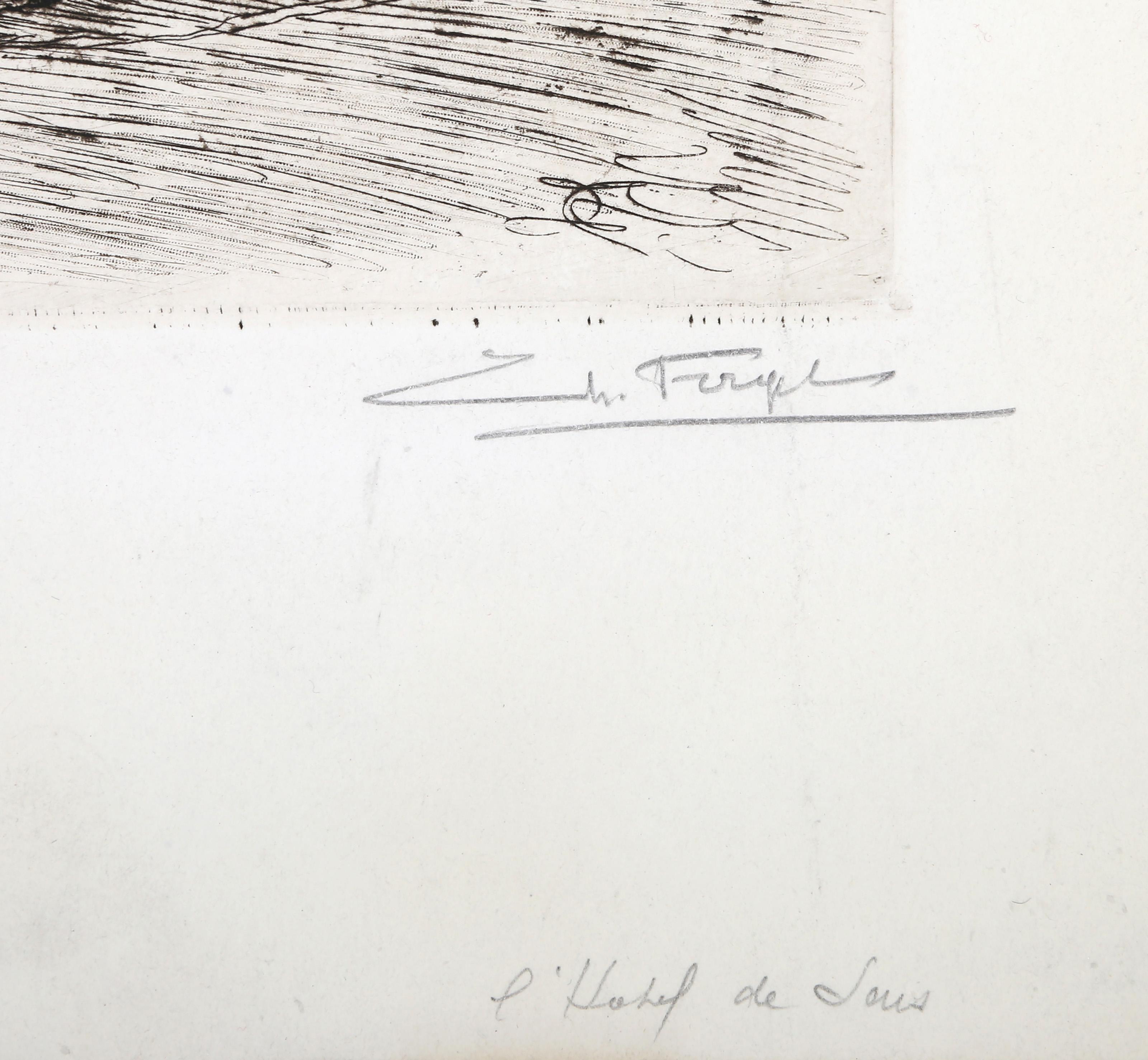 Hotel de Sous, Grabado impresionista firmado por Charles Forget en venta 3