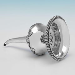 Charles Fox, George IV Period English Sterling Silver Wine Funnel, London, 1826