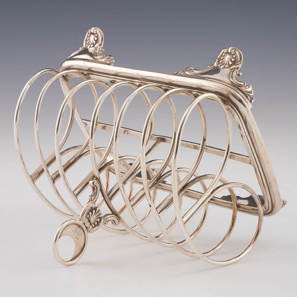 William IV  Charles Fox Silver Toast Rack London  For Sale
