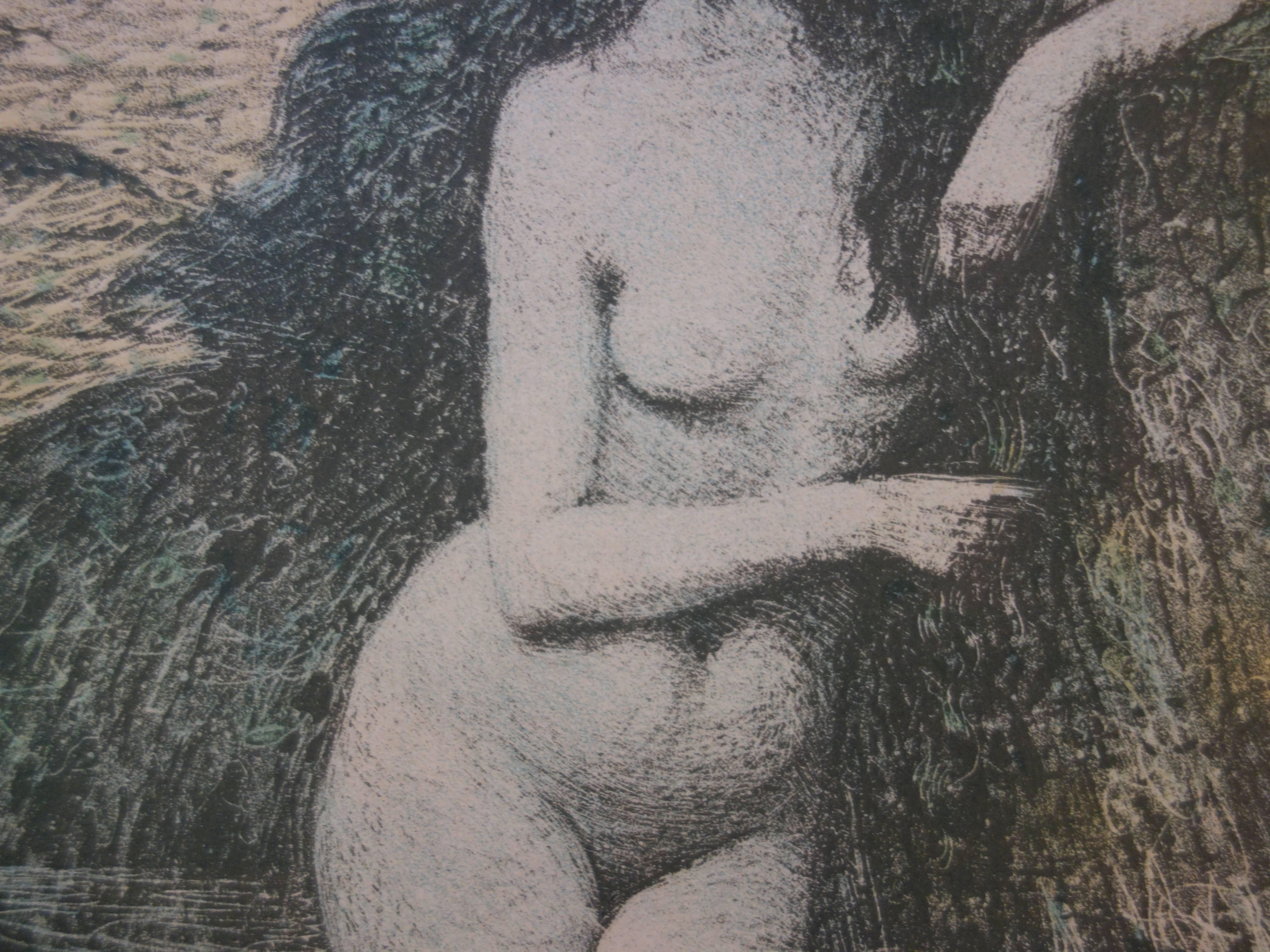 Mermaid - Original Lithograph - 1897 For Sale 1