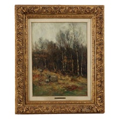 Antique Landscape with Sheep 19th century