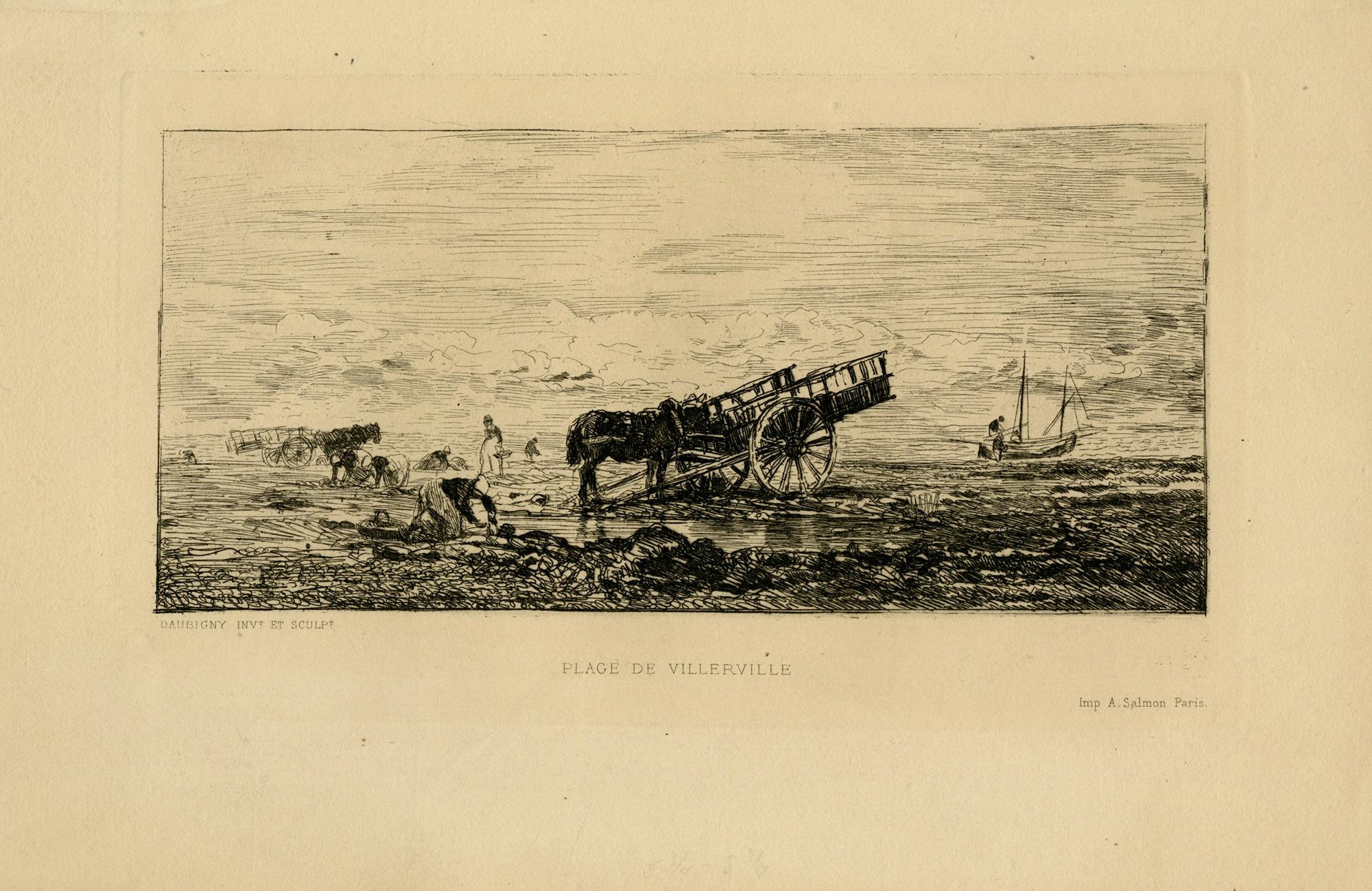 Plage de Villerville - Print by Charles François Daubigny