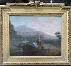 Port View with Figures and a Turk, Late 18th - 19th Century