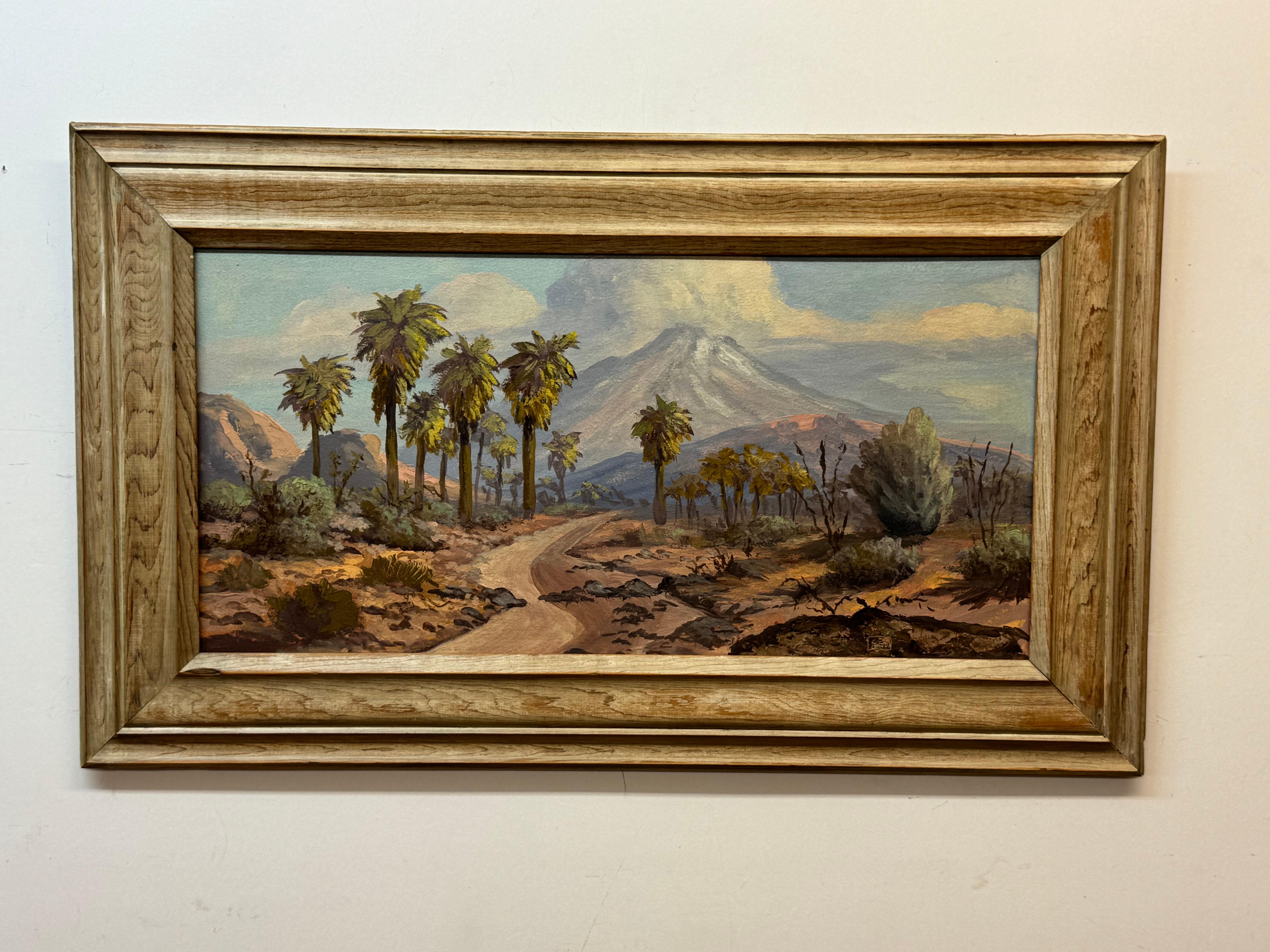 Charles Frank Chilton Landscape Painting - Desert mountain landscape, painting