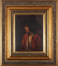 Charles François Felu (1830–1900) - 1865 Oil, Boy In A Red Jacket