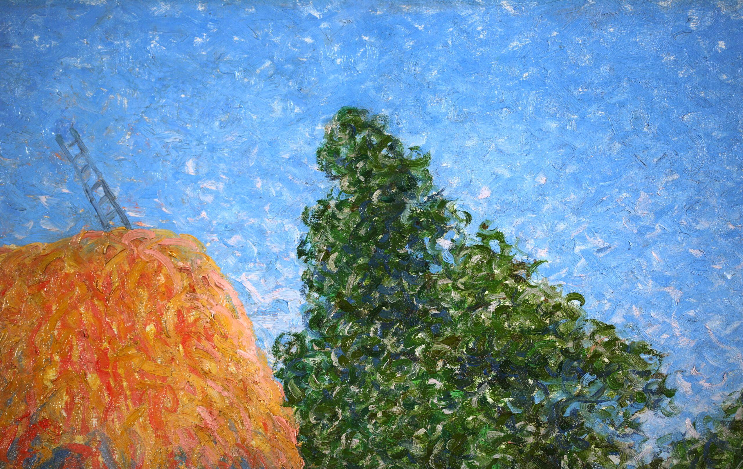 The Harvesters – Postimpressionistische Figuren in Landschaft, Öl von Charles Frechon im Angebot 3