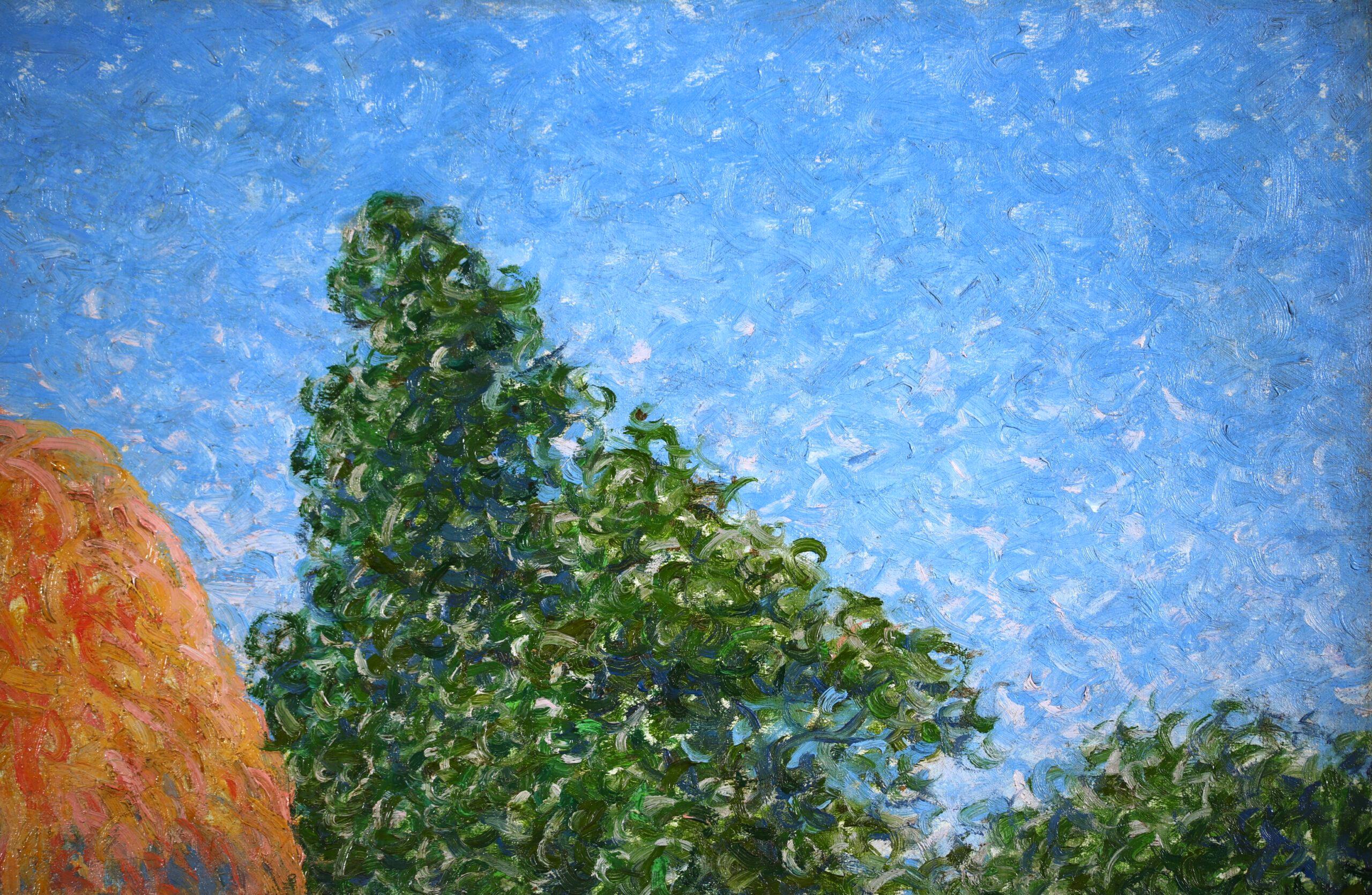 The Harvesters – Postimpressionistische Figuren in Landschaft, Öl von Charles Frechon im Angebot 4