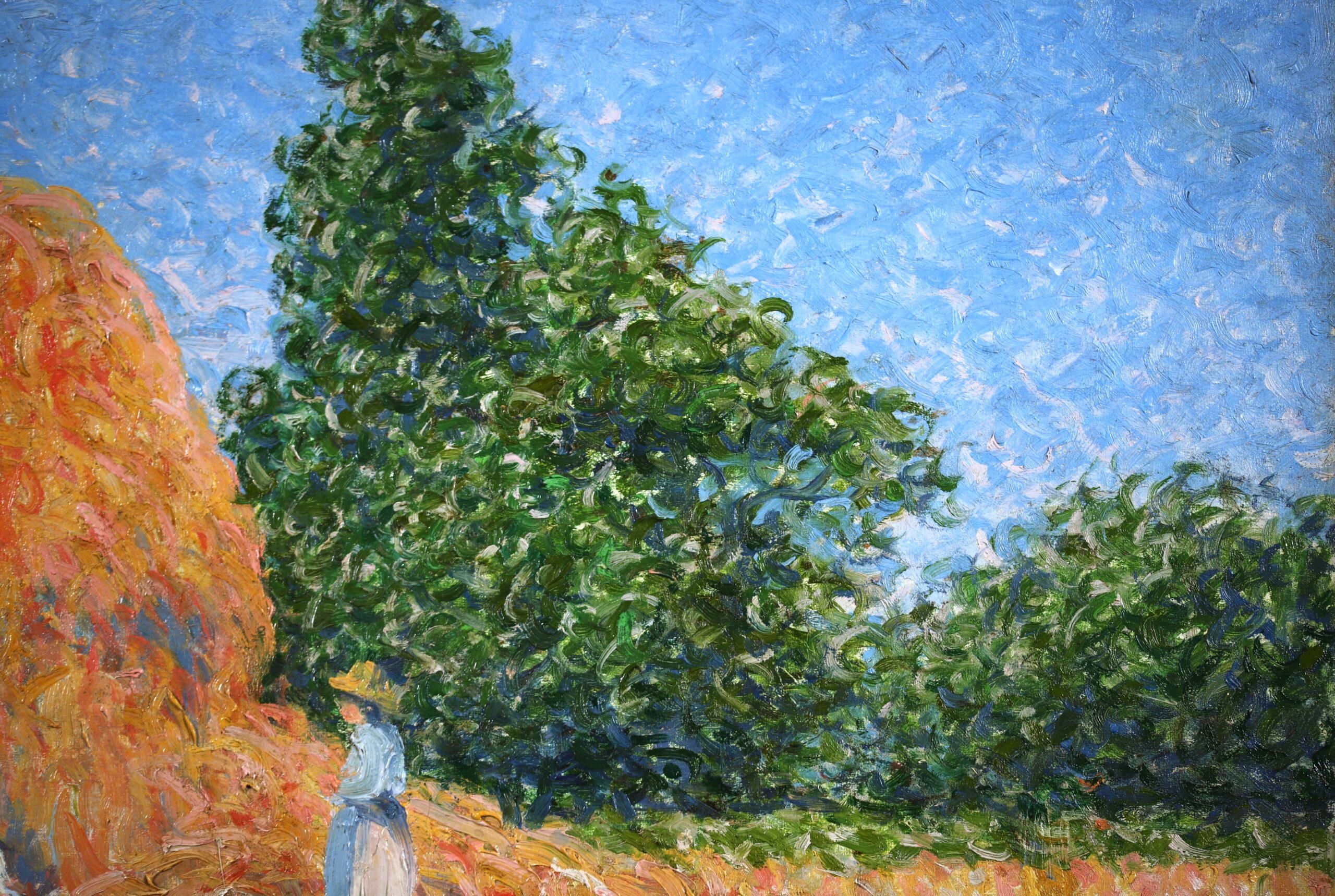 The Harvesters – Postimpressionistische Figuren in Landschaft, Öl von Charles Frechon im Angebot 5