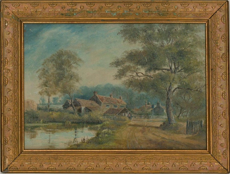 Attrib. Charles Frederick Rump - Early 20th Century Oil, Village Pond ...