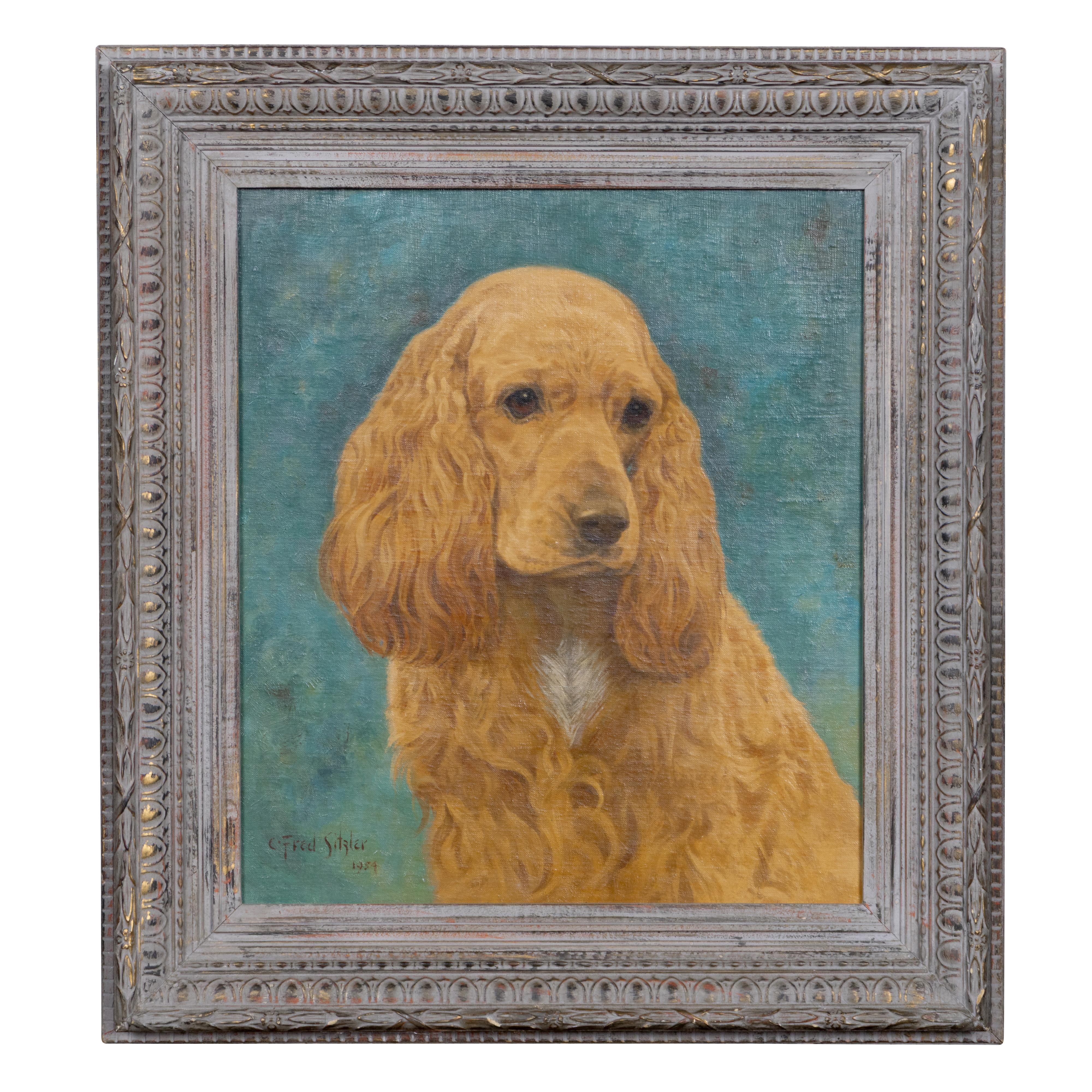 Charles Frederick Sitzler 1954 Portrait of “Penny” English Cocker Spaniel