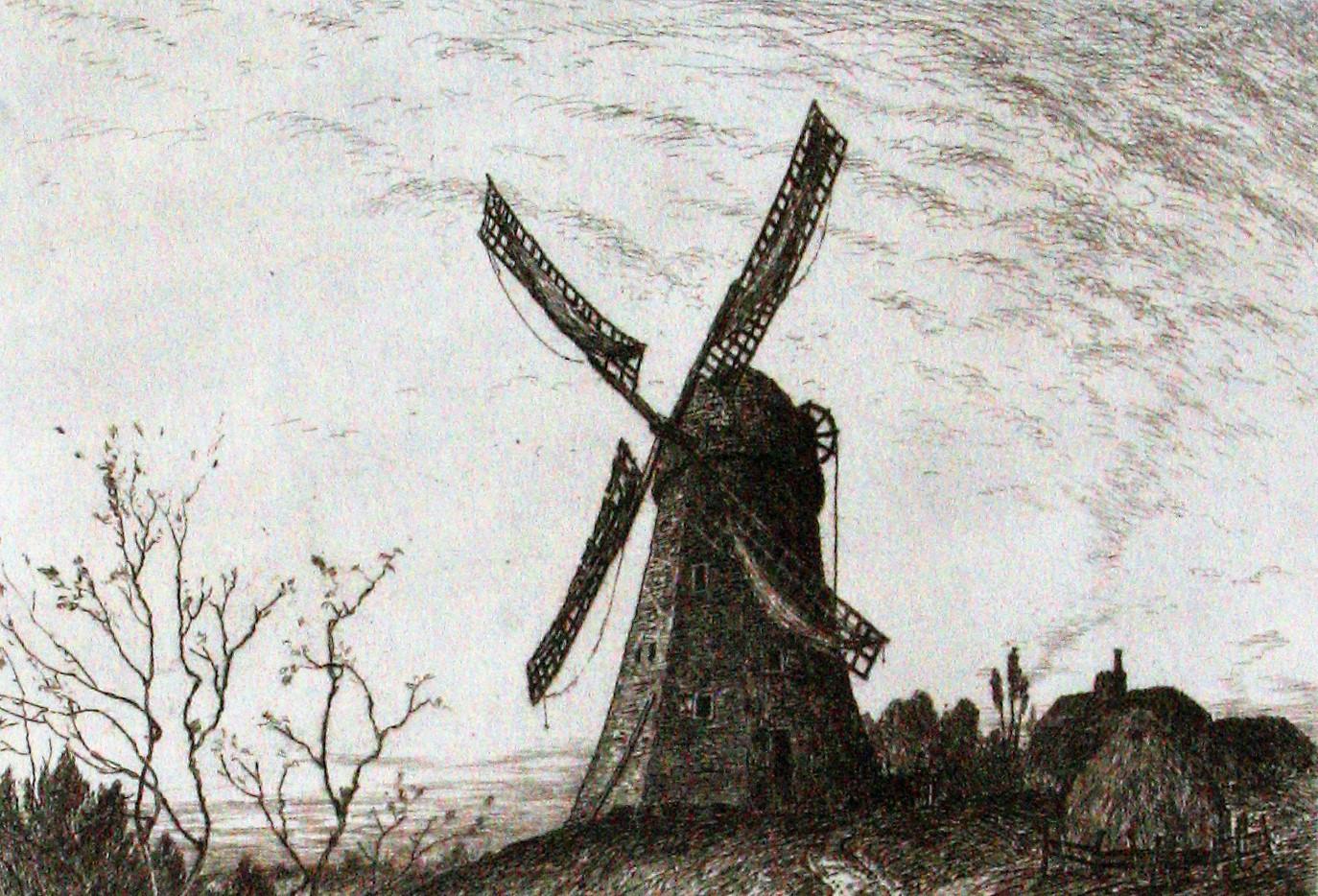 Old Mill near Newport - Print by Charles Frederick William Mielatz