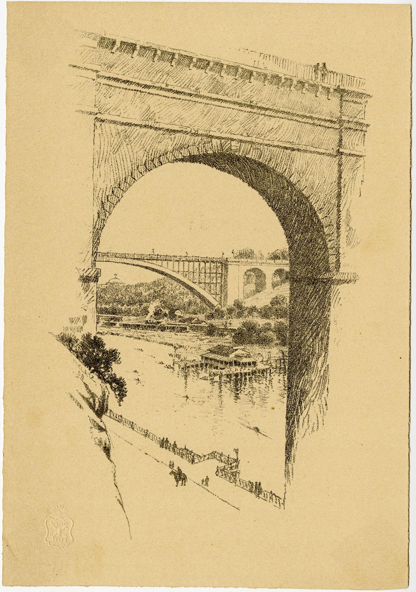 Diez vistas de Manhattan (10). - Print de Charles Frederick William Mielatz