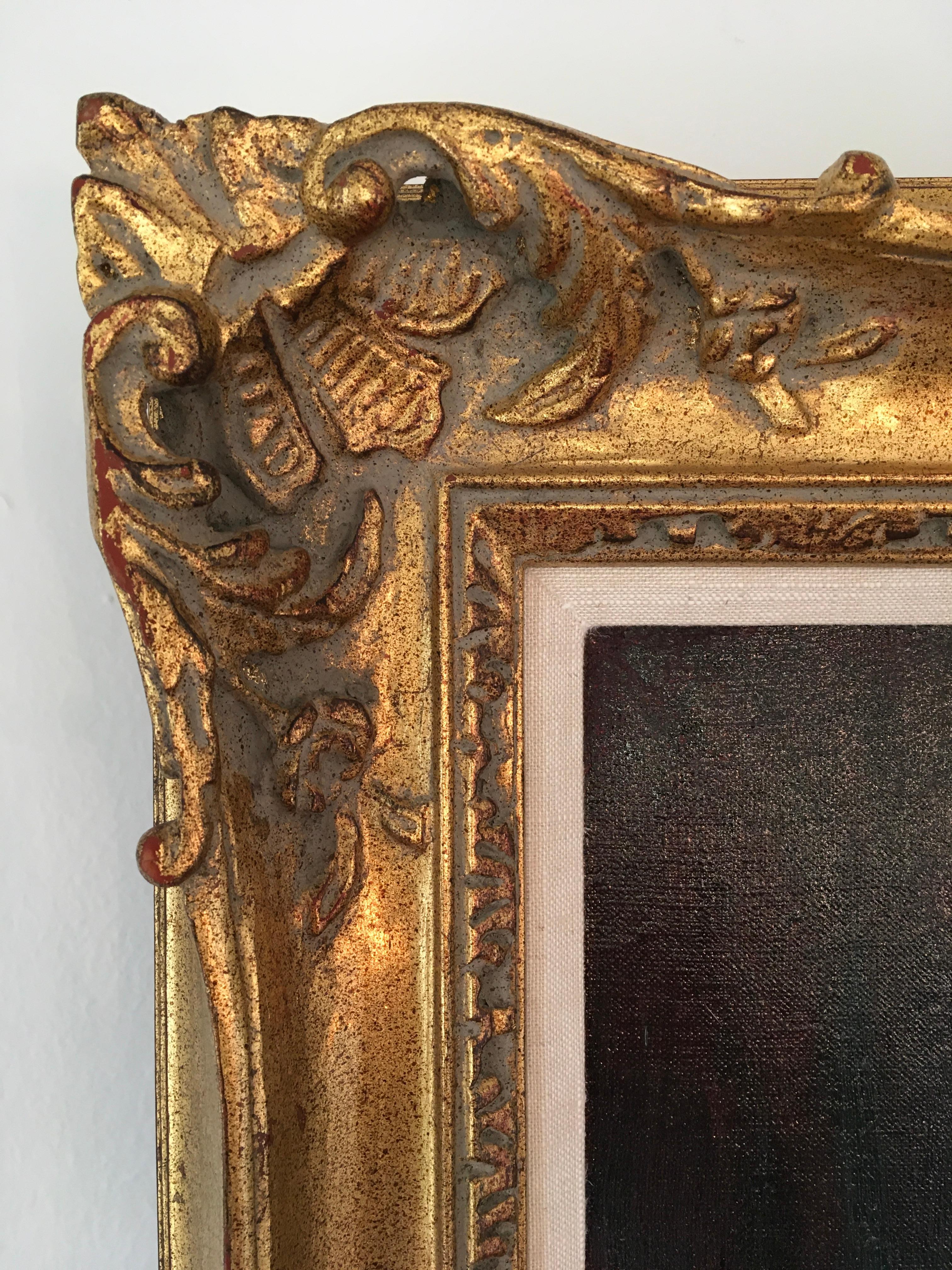 Questo quadro di 38 x 32 pollici è un olio su tela intitolato 