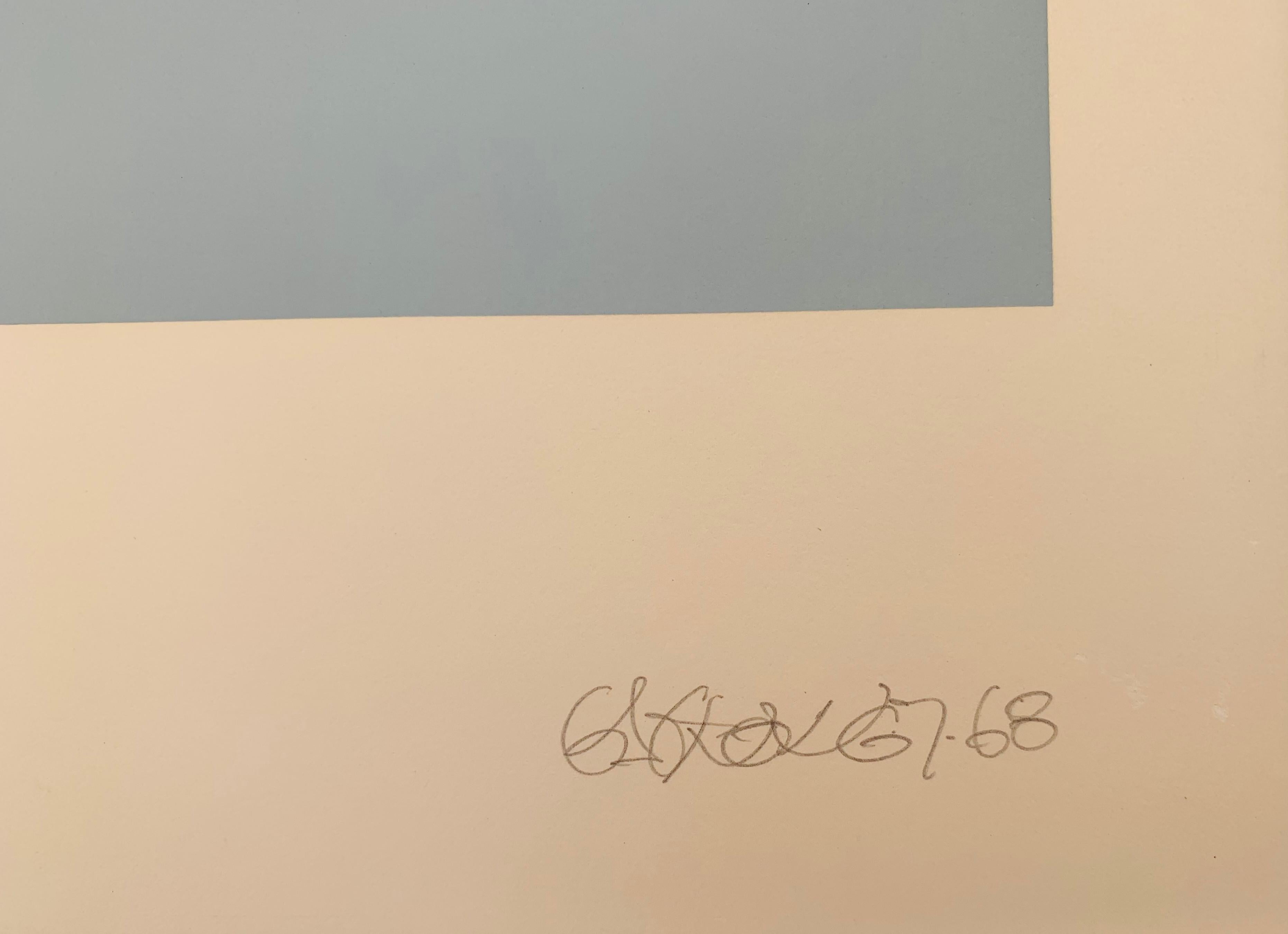 Die Farbe der Zeit und das Klang des Raums, Druck VII (Beige), Abstract Print, von Charles Gagnon