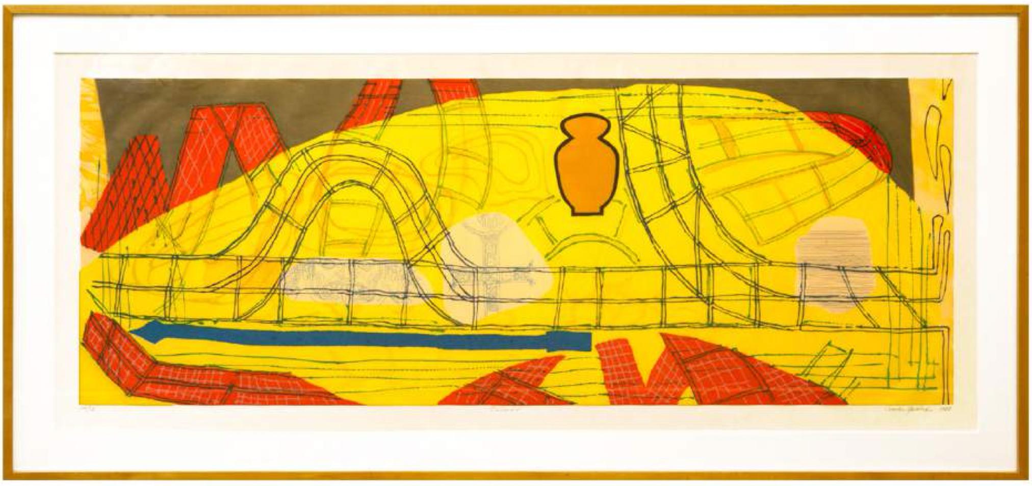 Abstract Print di Charles Garabedian - Fuga culturale-Comportamento