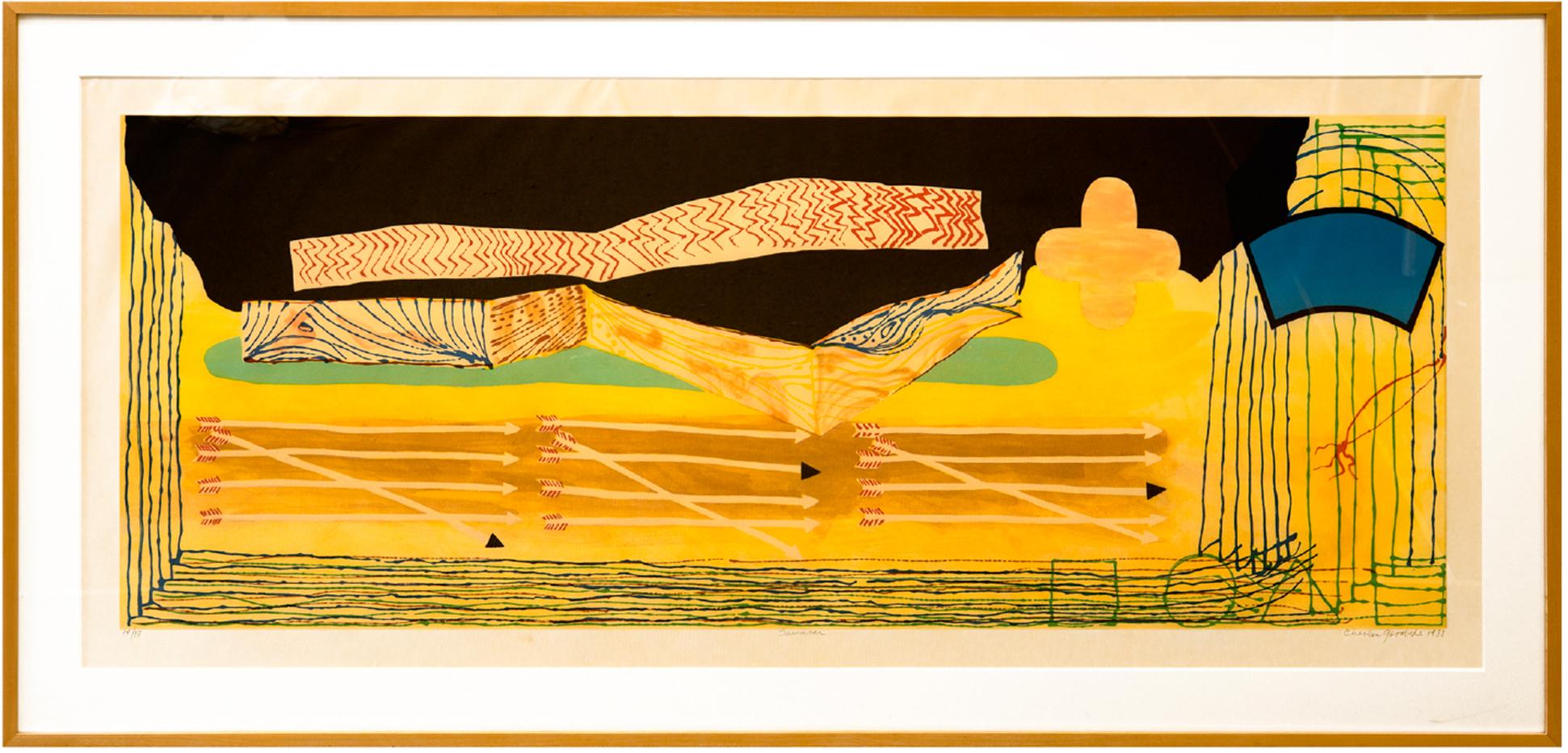 Charles Garabedian Abstract Print - Cultural Escape-Samurai