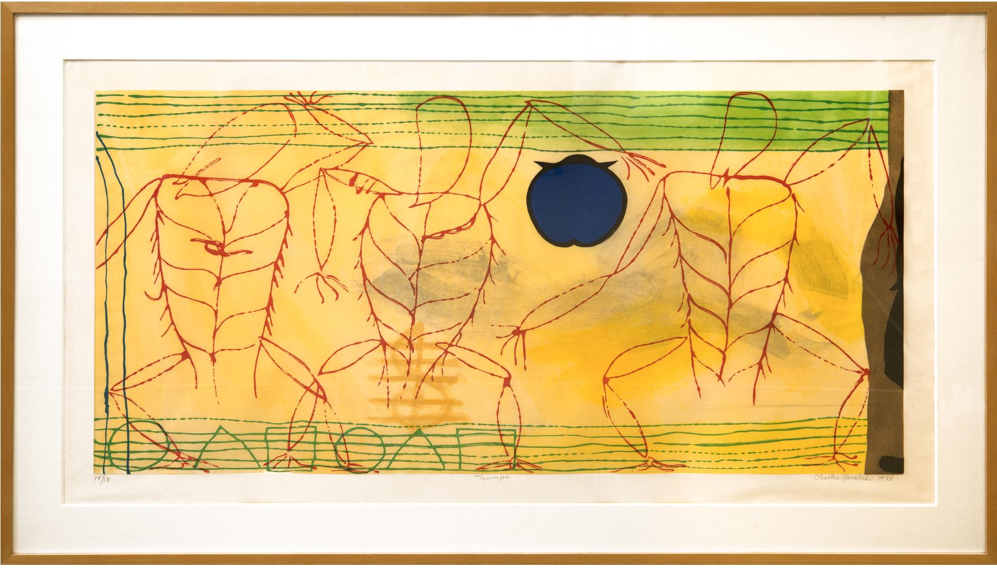 Charles Garabedian Abstract Print – Kulturelle Escape-Thumps