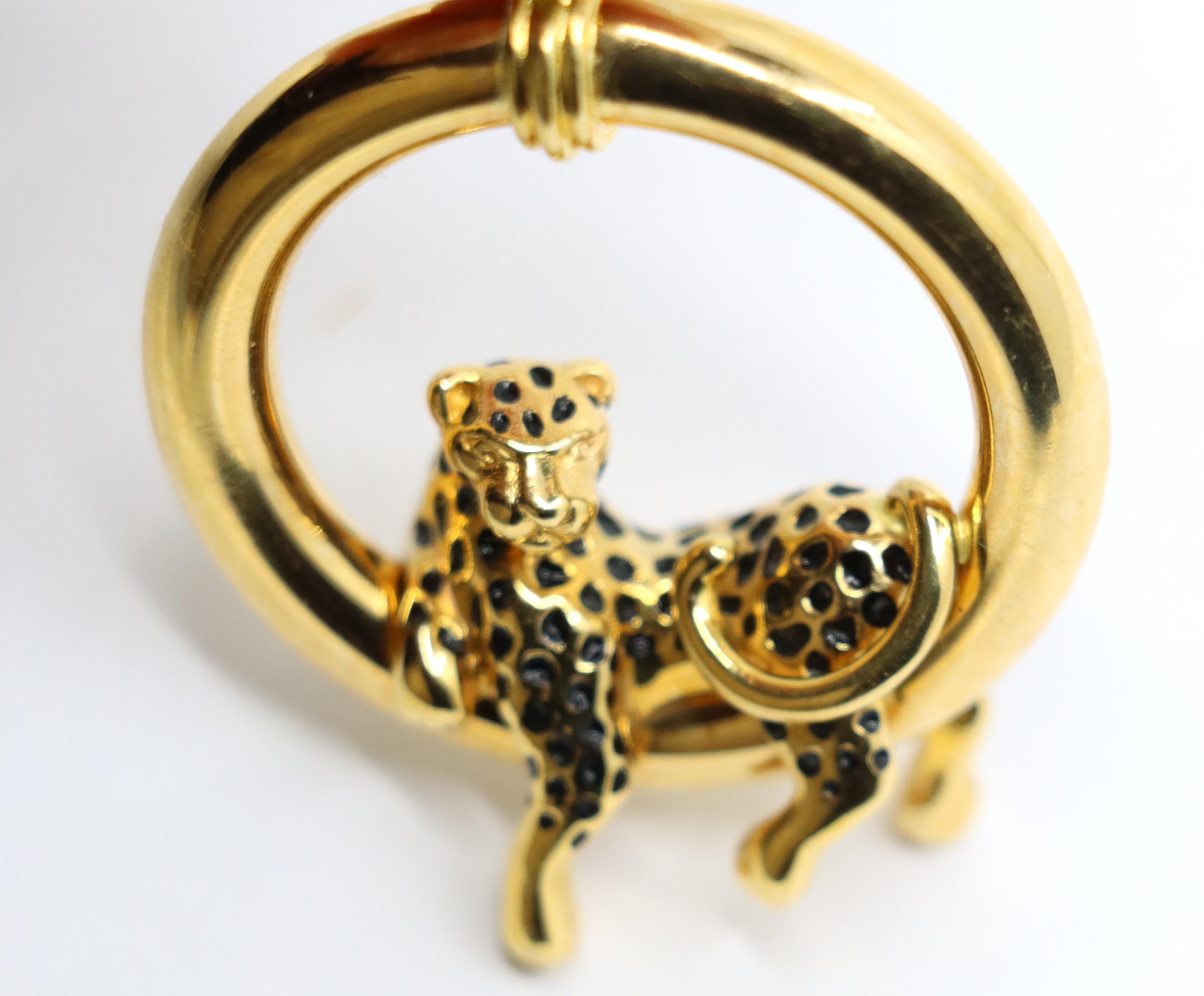 Charles Garnier Panther 18K Gold Leopard Pendant 6
