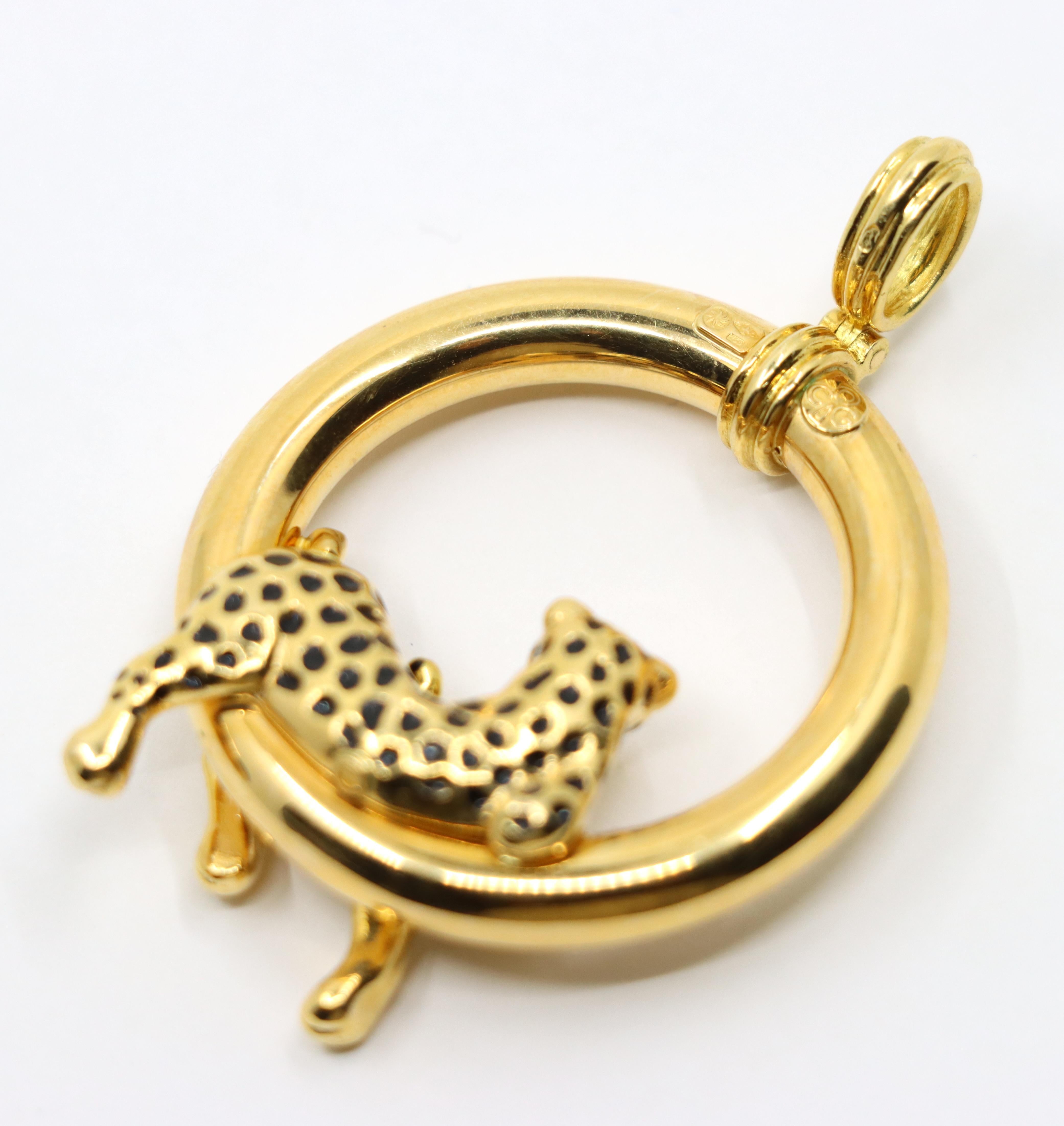 Charles Garnier Panther 18K Gold Leopard Pendant 3