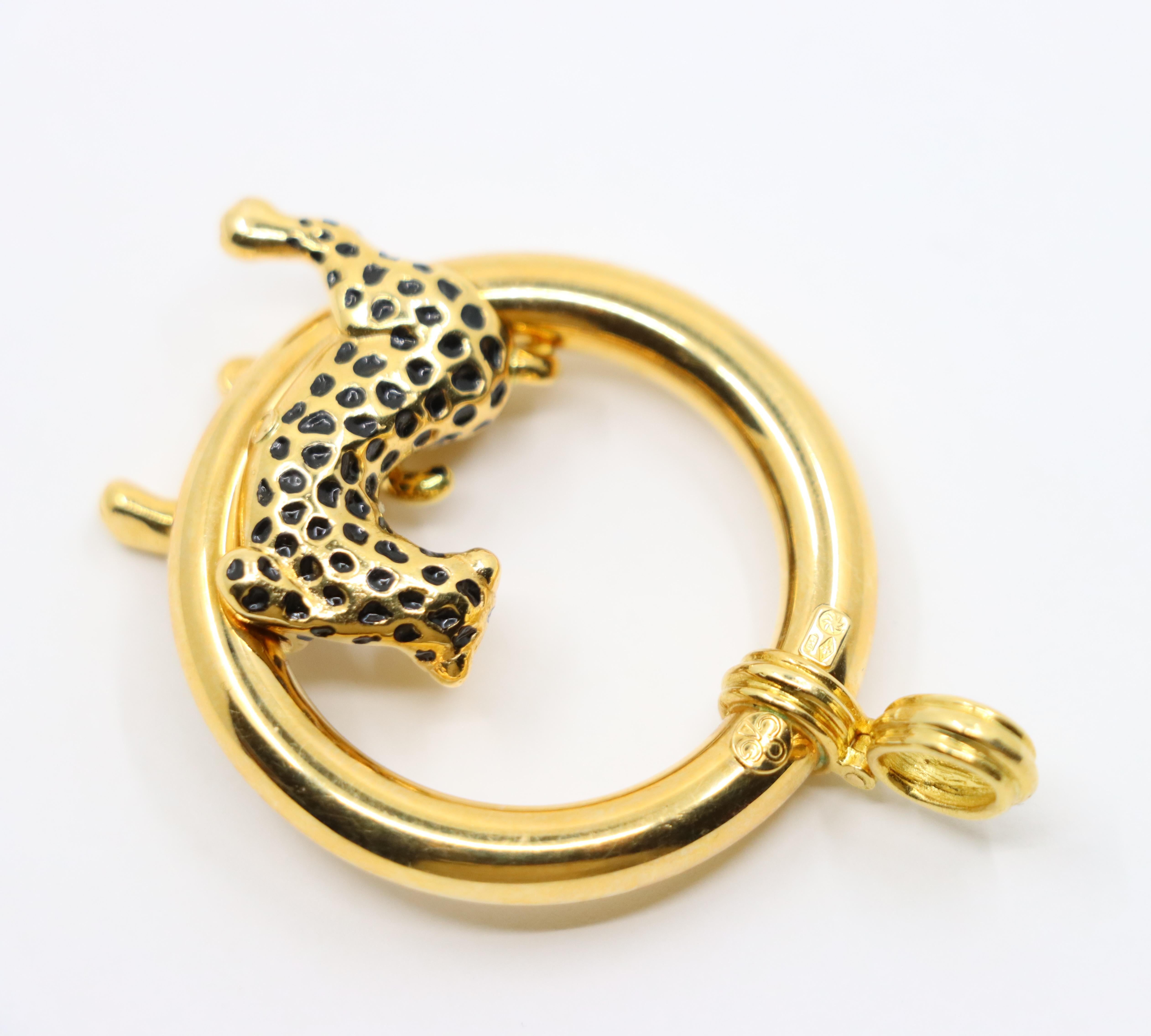 Charles Garnier Panther 18K Gold Leopard Pendant 4