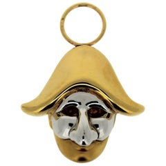 Charles Garnier Paris, 18 K YG Clown Jester Hanger for earrings, circa 1980 NOS