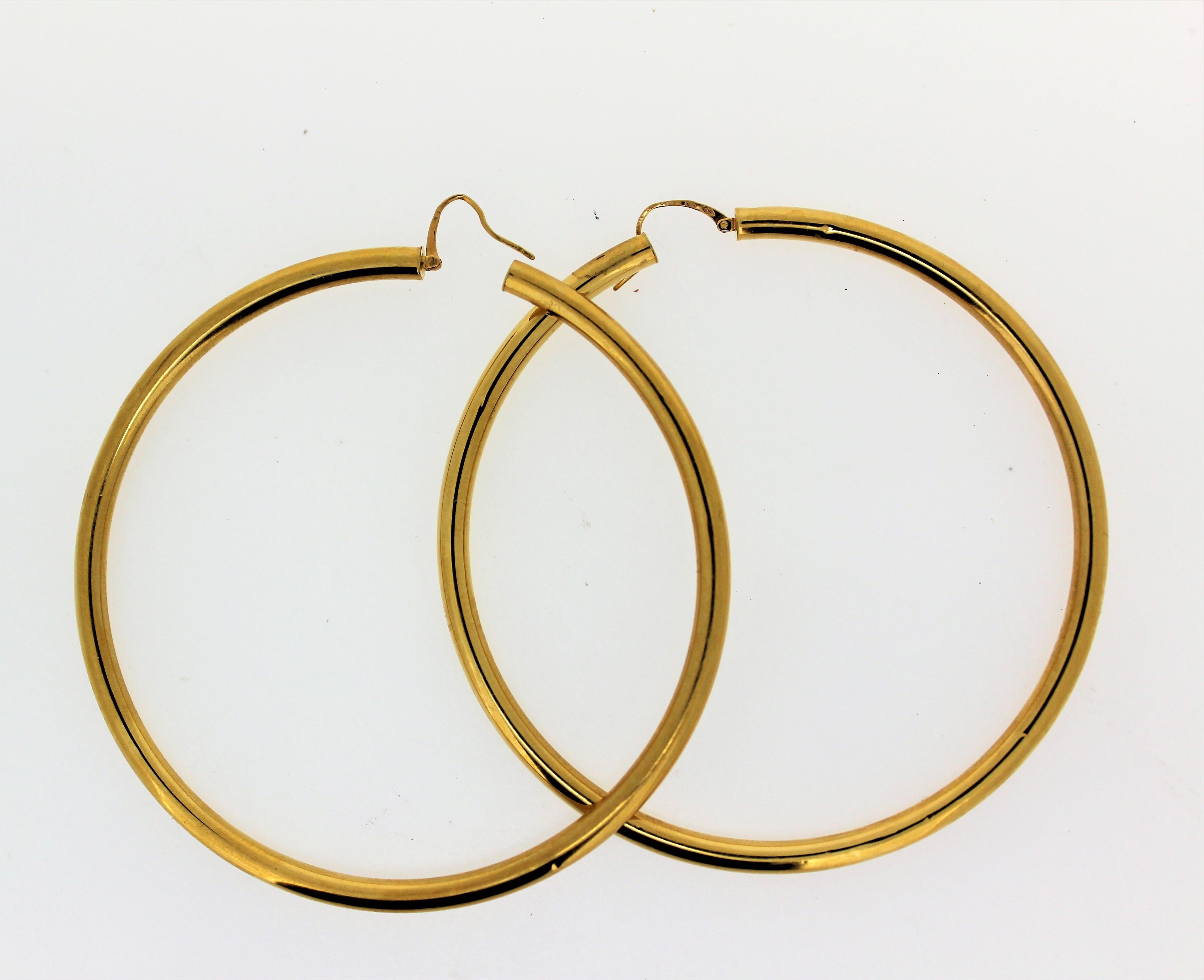 charles garnier 18k gold hoop earrings