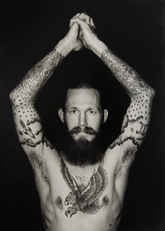 Untitled (Tattooed Man with Eagle on Chest) Charles Gatewood portrait photograph