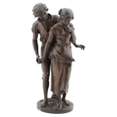 Charles Georges Ferville-Suan Bronze Sculpture - Declaration of Love