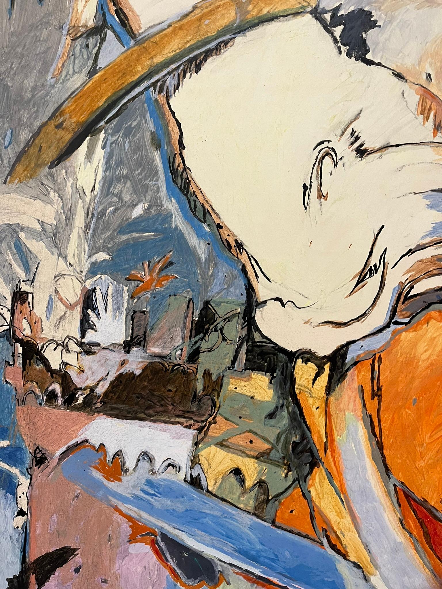 Vols aimés, Arapongas, oil on canvas, 1984, 146 x 104 cm, signed and dated - Painting by Charles Giai-Gischia