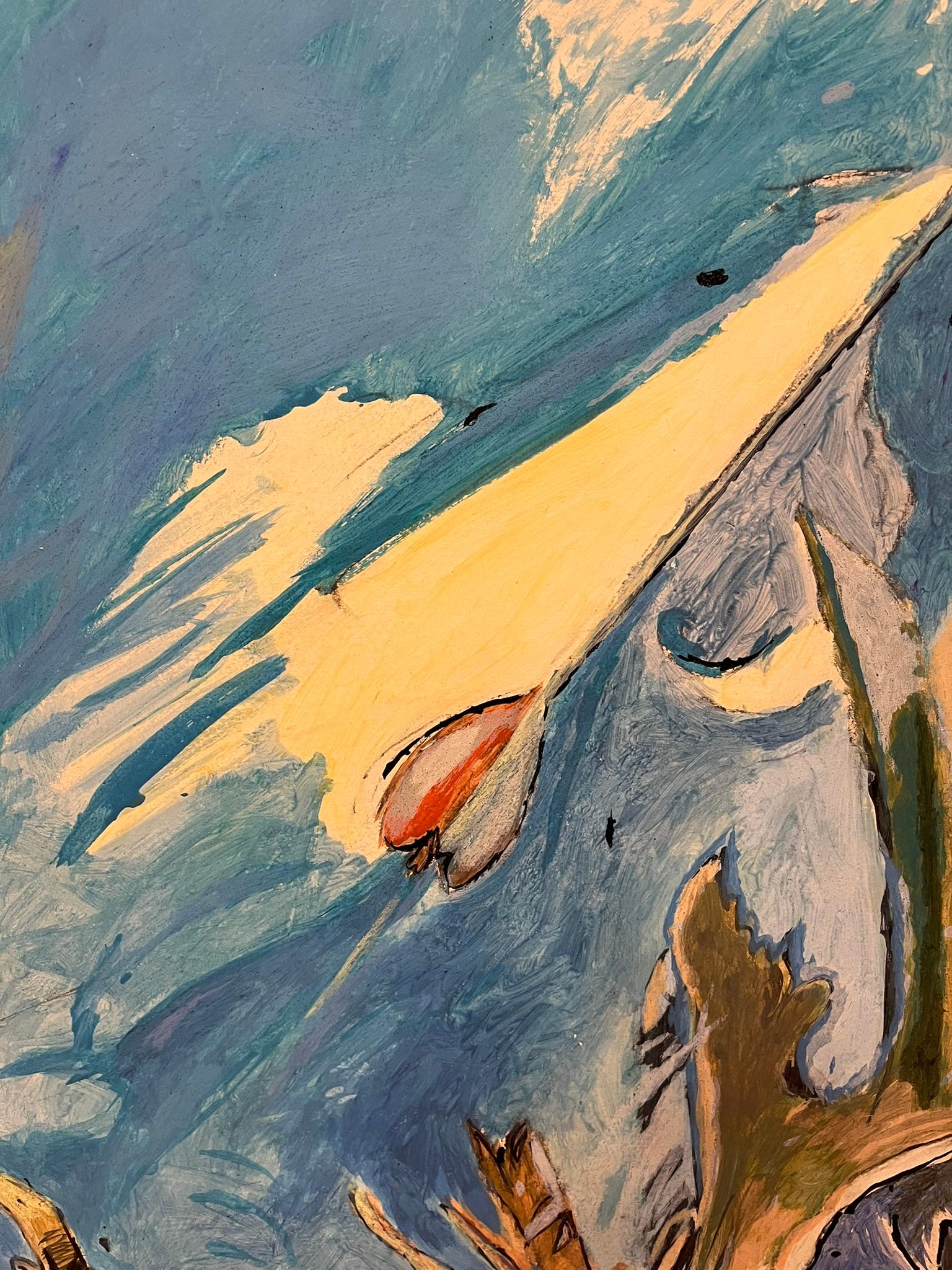 Vols aimés, Arapongas, oil on canvas, 1984, 146 x 104 cm, signed and dated For Sale 1