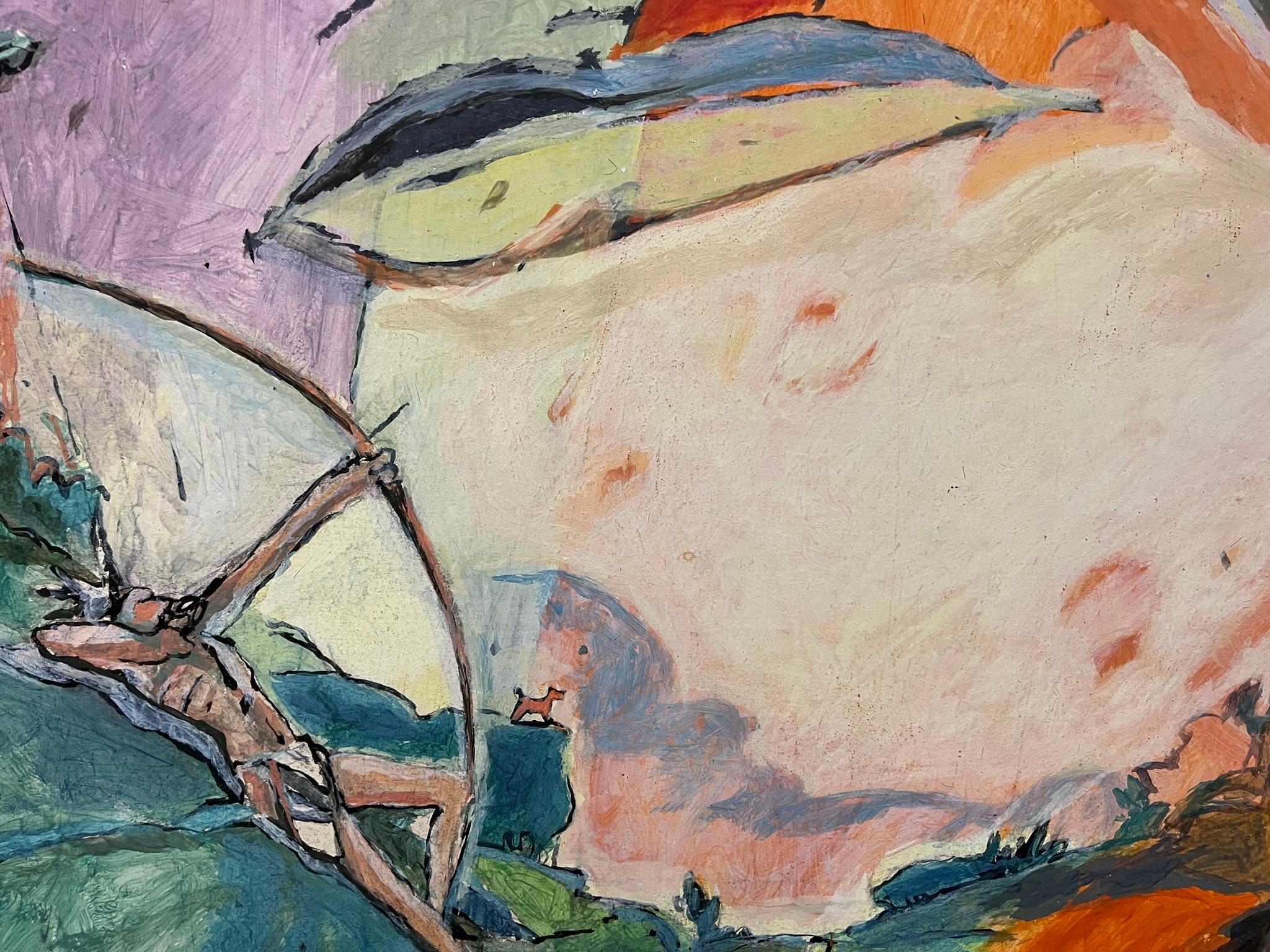 Vols aimés, Arapongas, oil on canvas, 1984, 146 x 104 cm, signed and dated For Sale 3