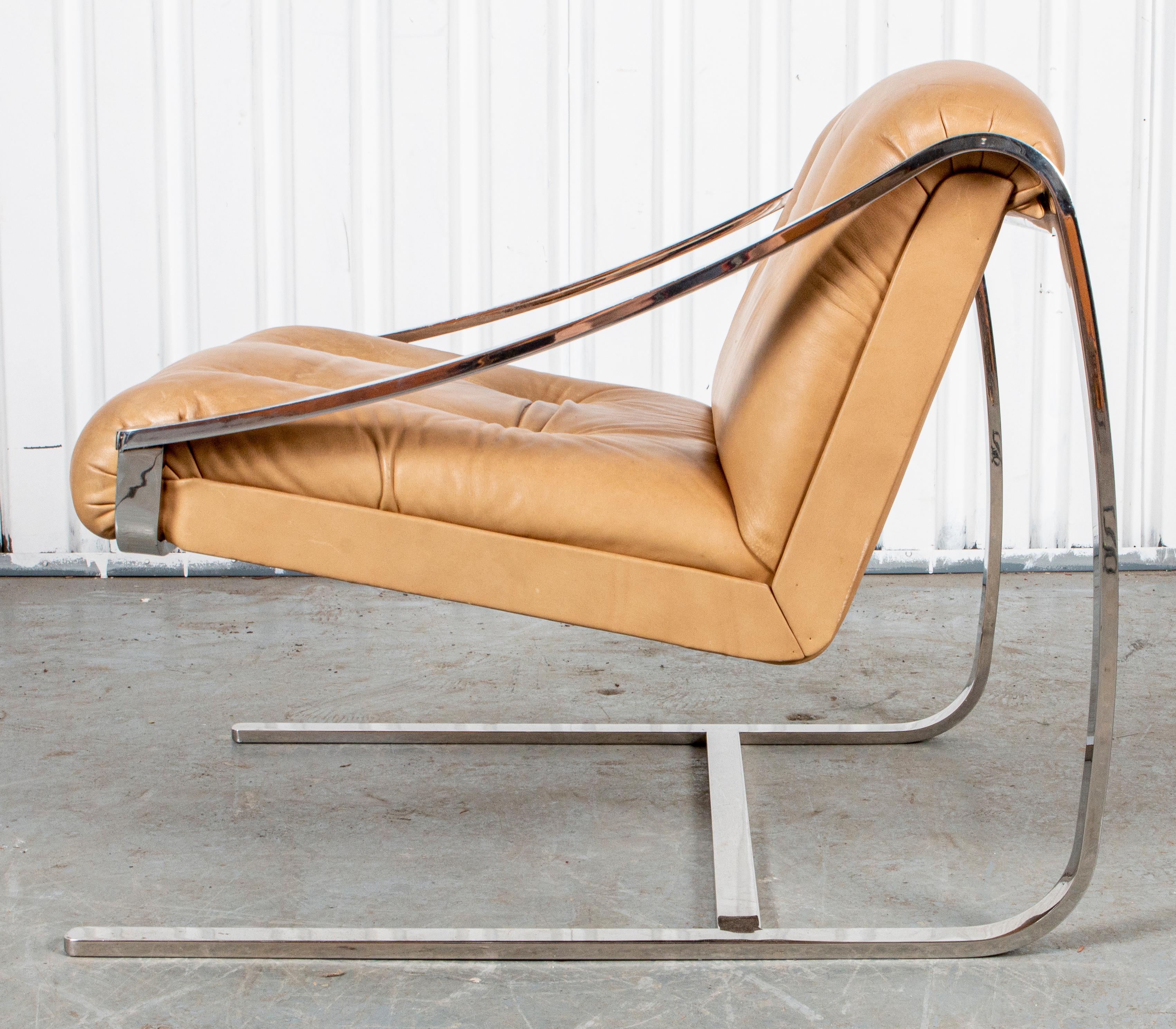 Late 20th Century Charles Gibilterra for Brueton Modern Cantilever Armchair