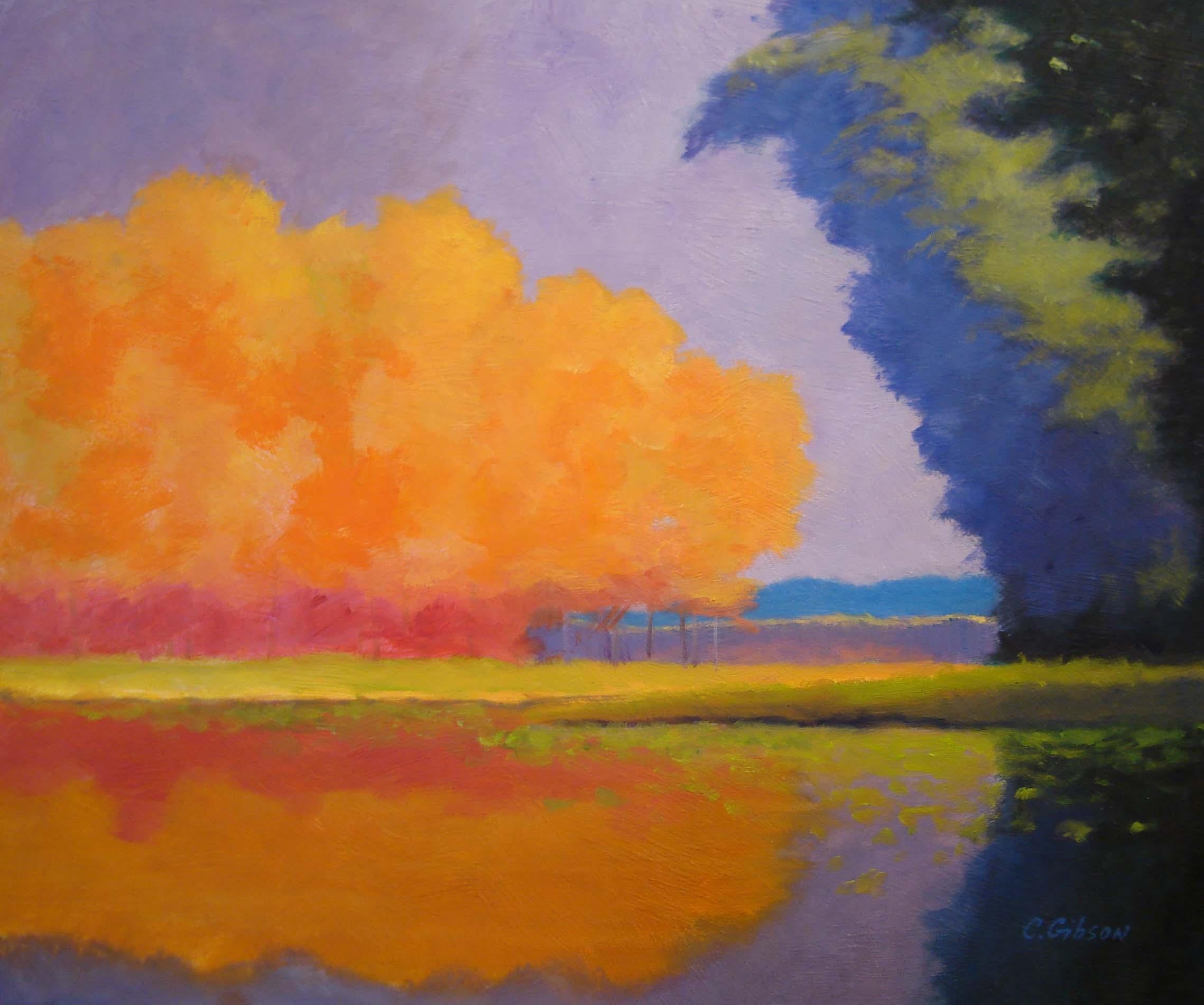 Charles Gibson Abstract Painting - Fall Day
