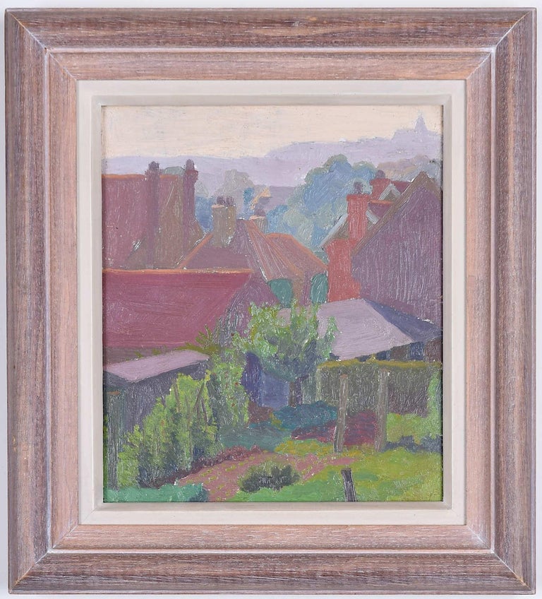 Charles Ginner Charles Ginner oil painting Backs of Gardens Oxted