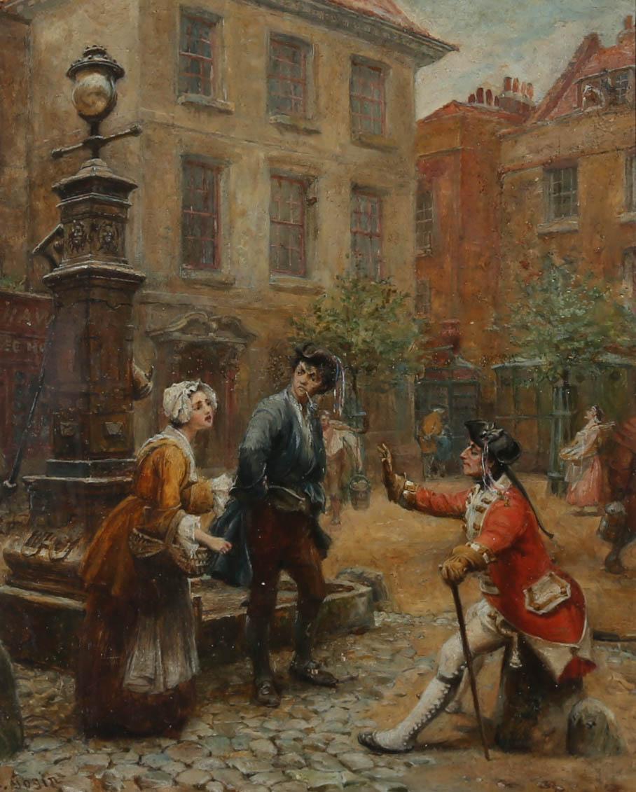 Charles Gogin (1844-1931) - Olio della fine del XIX secolo, Il soldato cieco in vendita 1