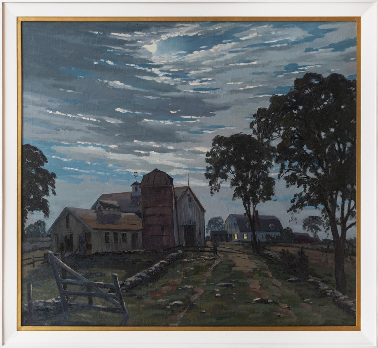 Unter einem blauen Mond – Painting von Charles Gordon Harris