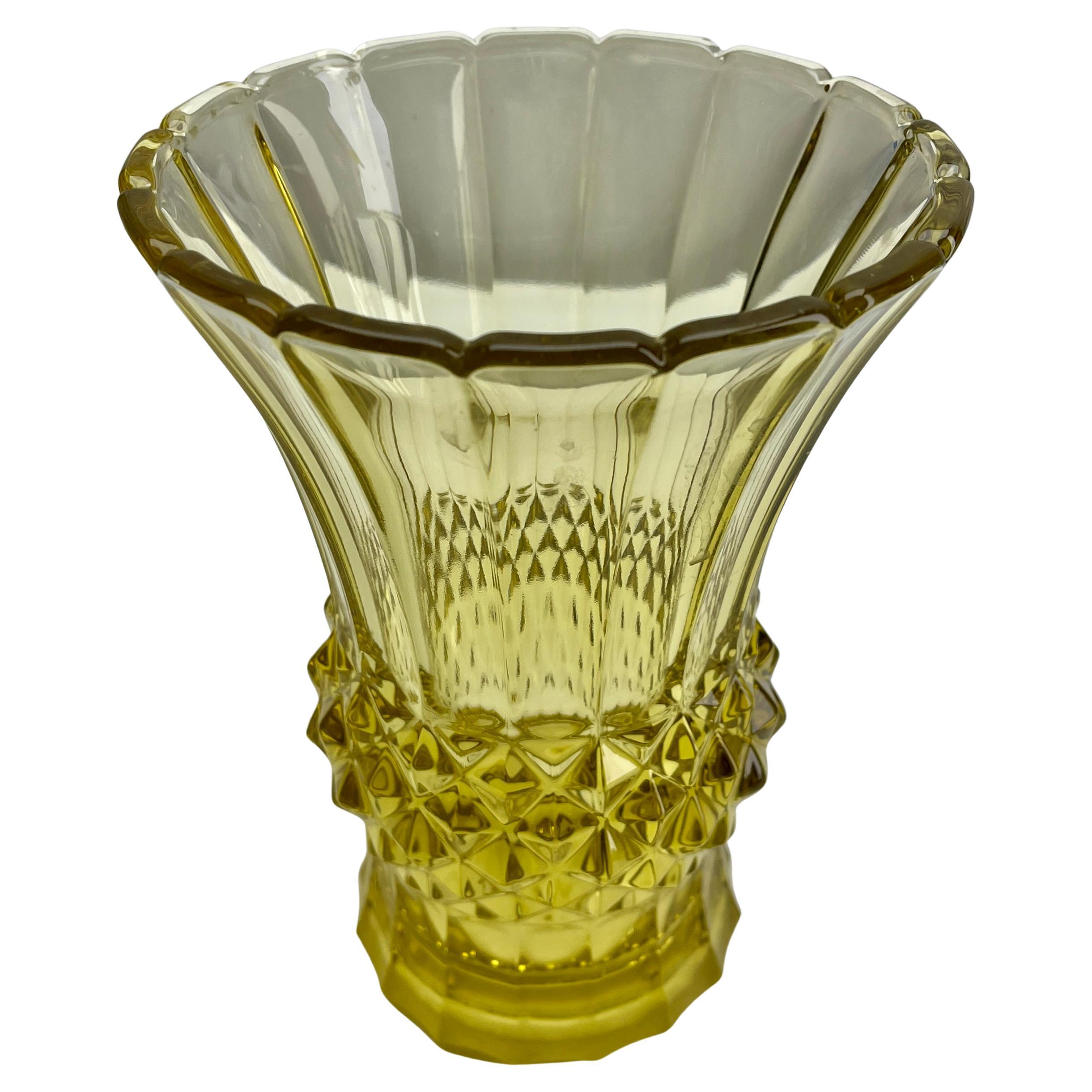 Charles Graffart  Val Saint Lambert, Luxval Jarrón modelo Baden  Art Déco Belga en venta